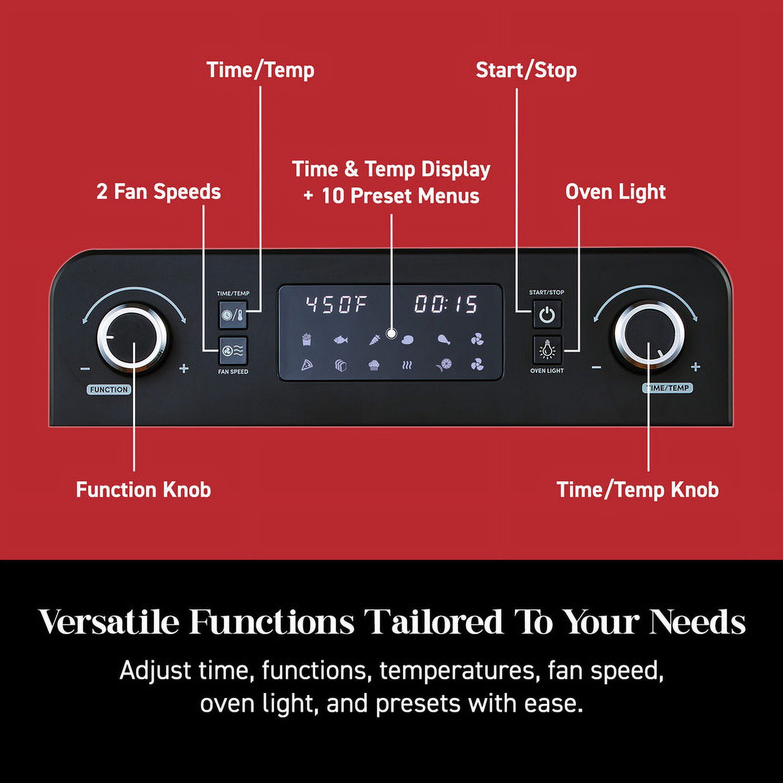 Elite Cuisine 23L Air Fryer Oven with Digital Controls - Image 4