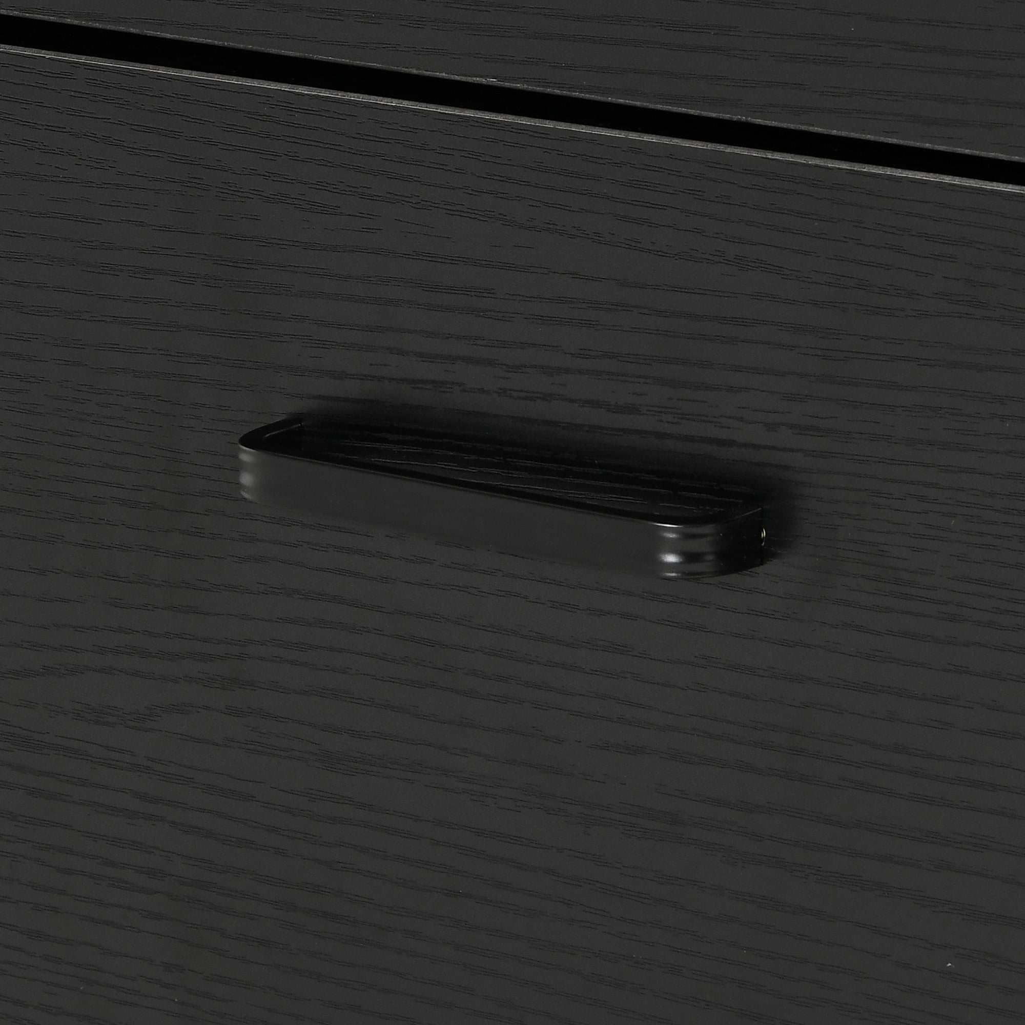 Dextrus L Shaped Desk with Power Outlets & LED Lights, Reversible Computer Desk with Drawers & Storage Shelves, Large U Shaped Desk, Black - Image 11