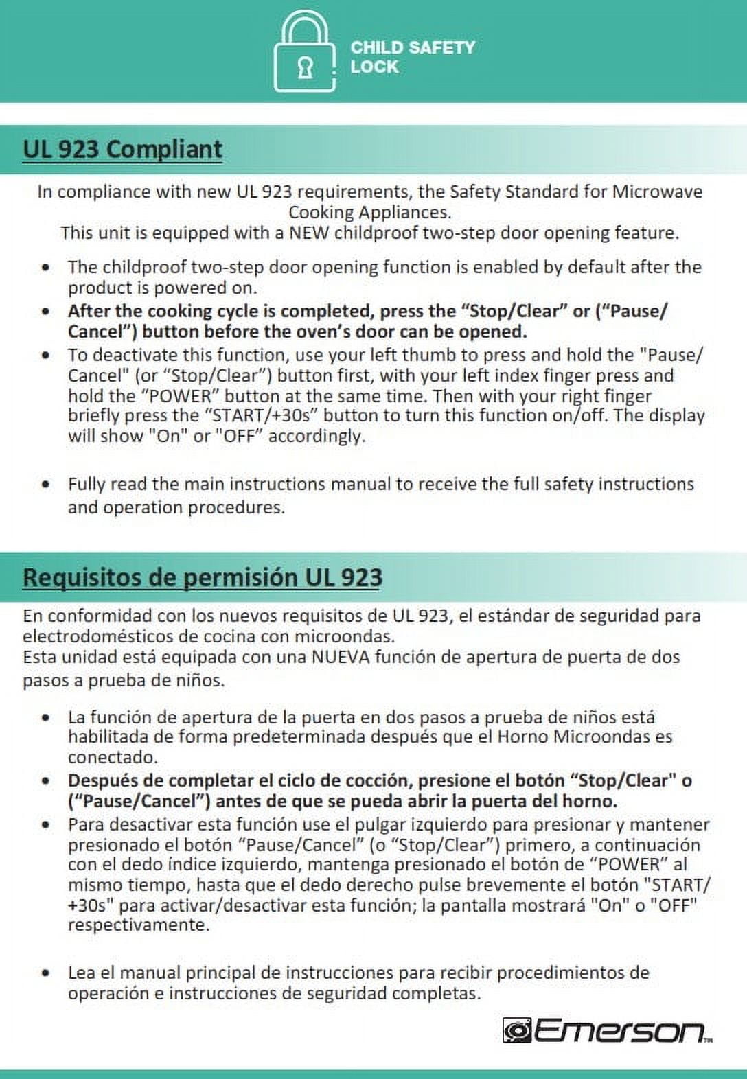 Emerson 0.7 Cu Ft, 700W Thunderbird Blue Retro Countertop Microwave Oven, MWR7020BL - Image 4