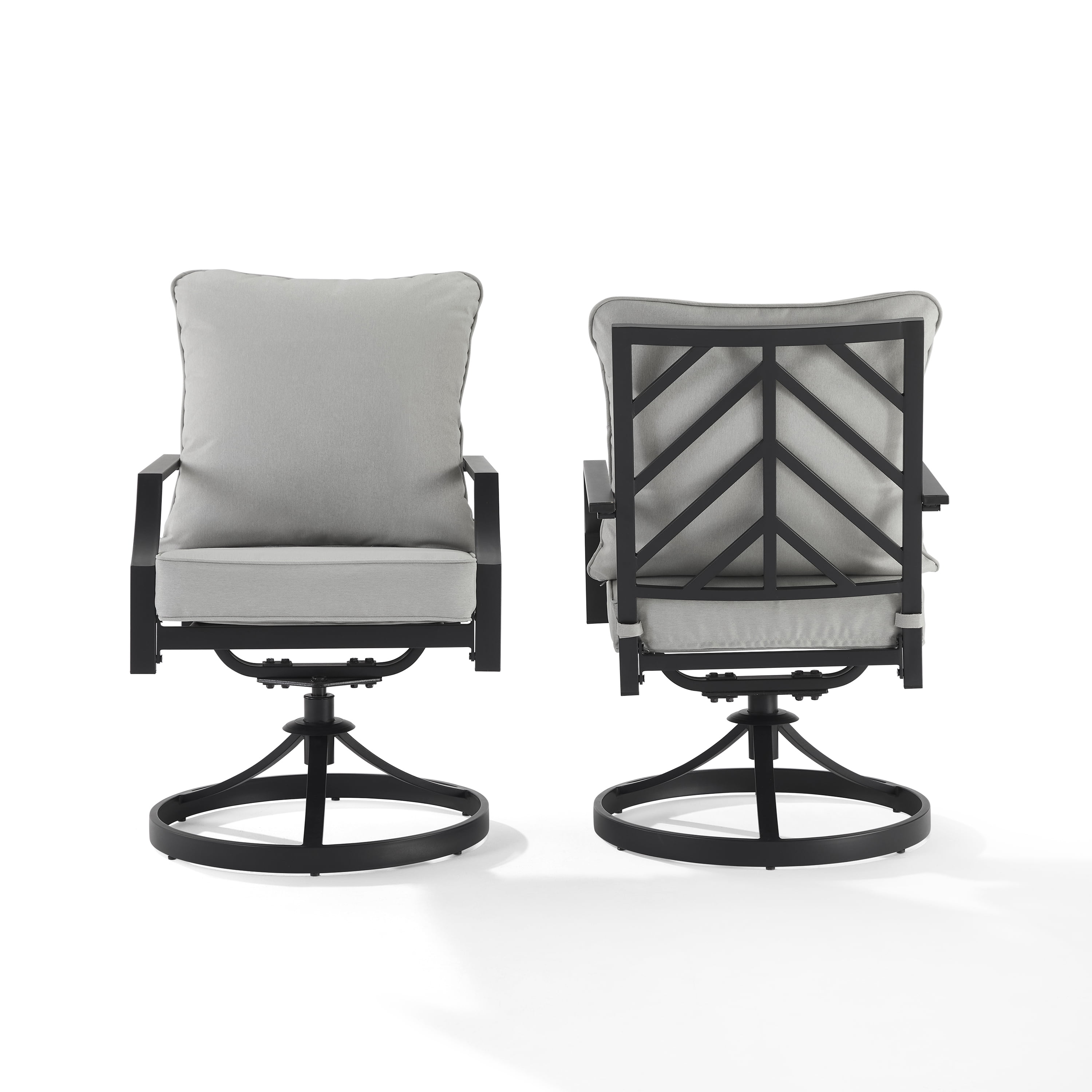 Crosley Furniture Otto 2-Piece Swivel Outdoor Chair Set, Dining Patio Chairs for Deck, Backyard - Image 9