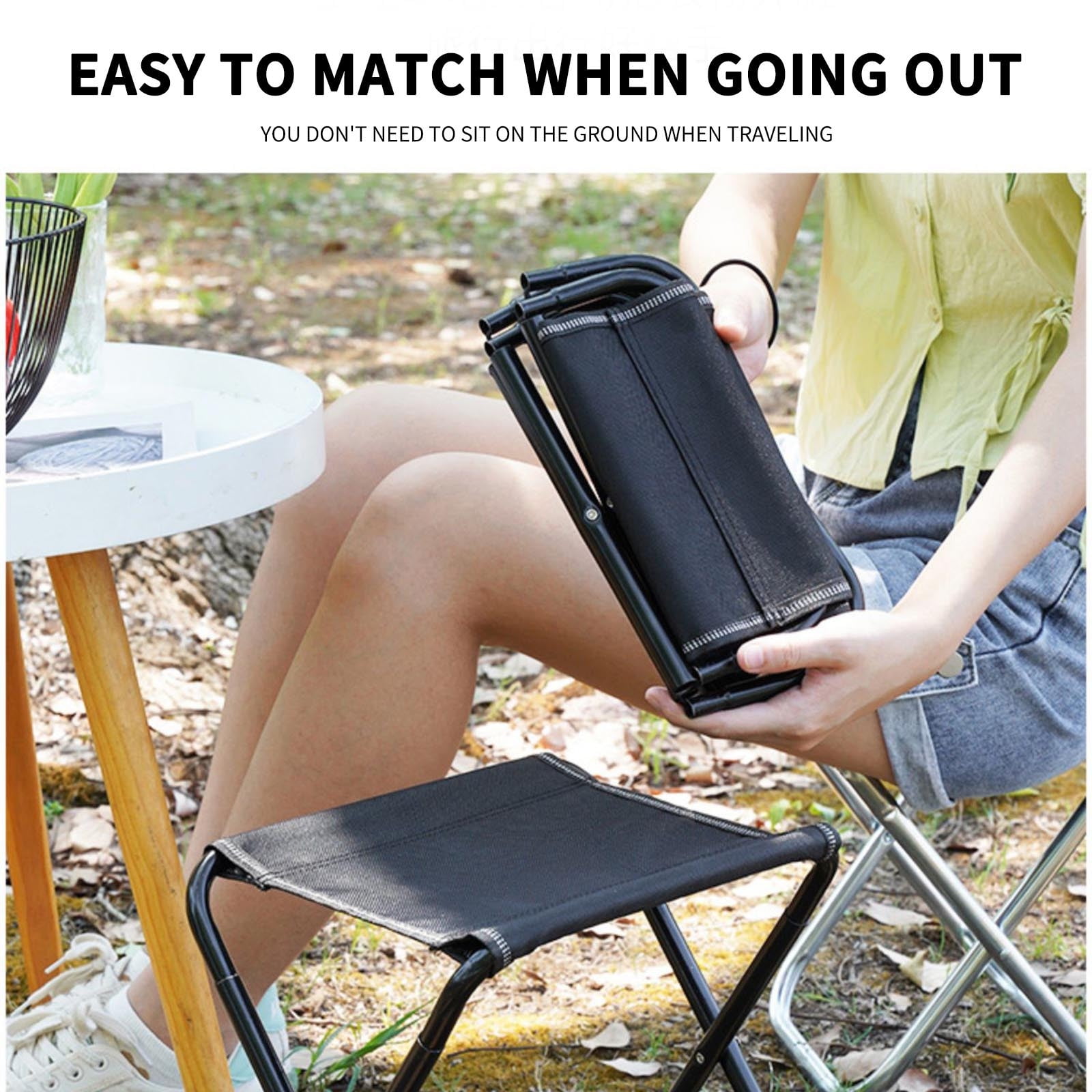 Outdoor Portable Folding Chair, Combat Readiness , Fishing Stool, Travel Camping Horse, Strong And Light Line Up Gift - Image 3