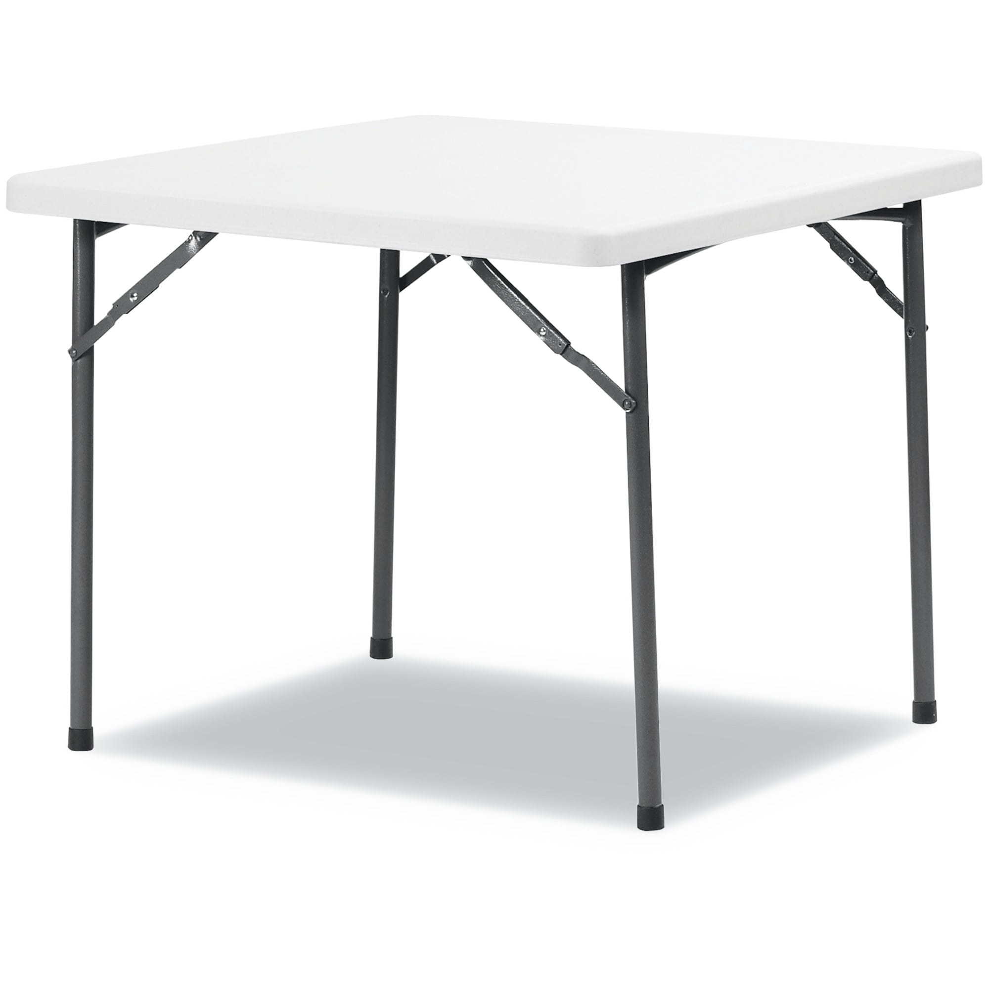 Alera ALEPT36SW 36 in. x 36 in. x 29.25 in. Indoor Outdoor Square Plastic Folding Table - White - Image 4