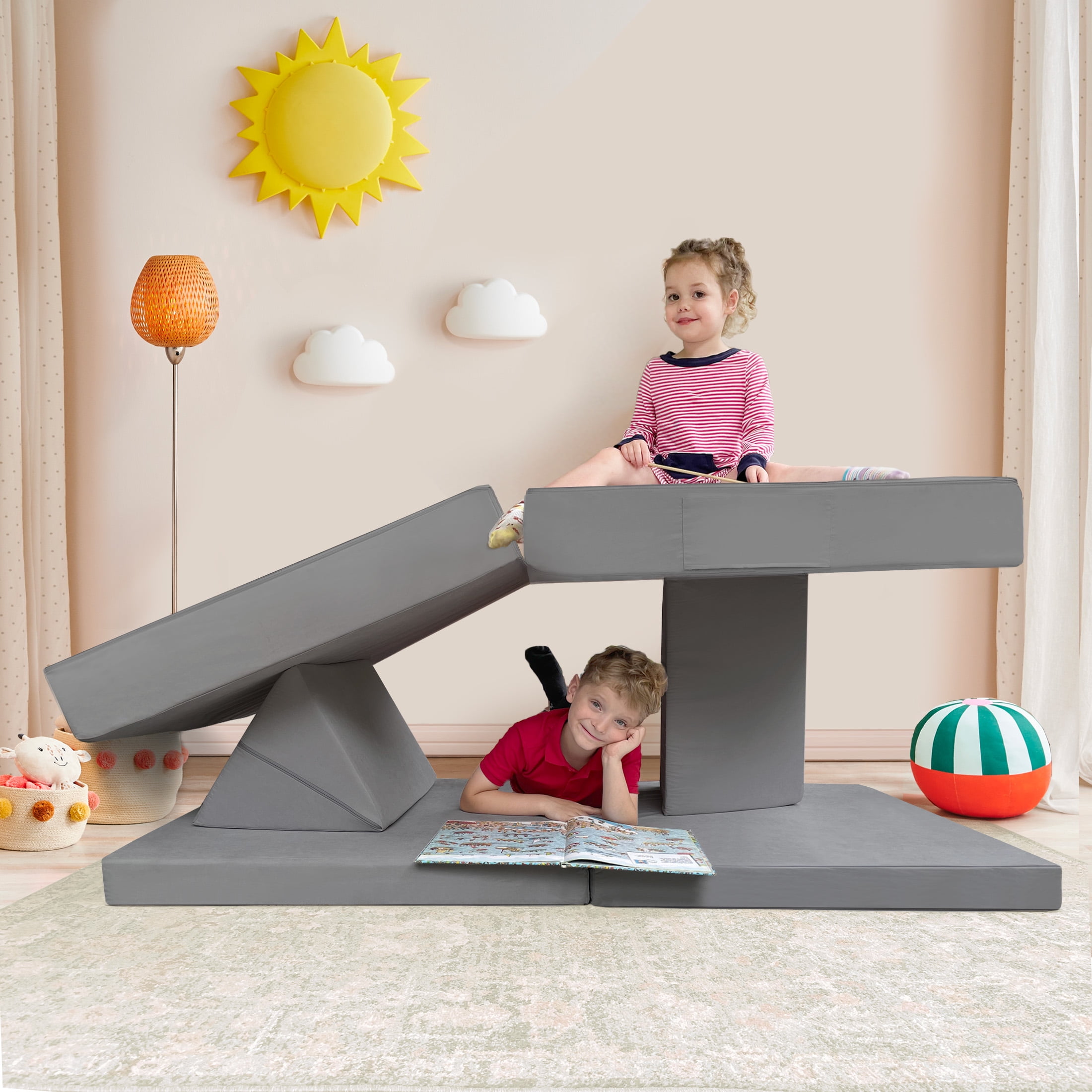 Imaginarium Kids Play Couch, Dark Gray - Image 6