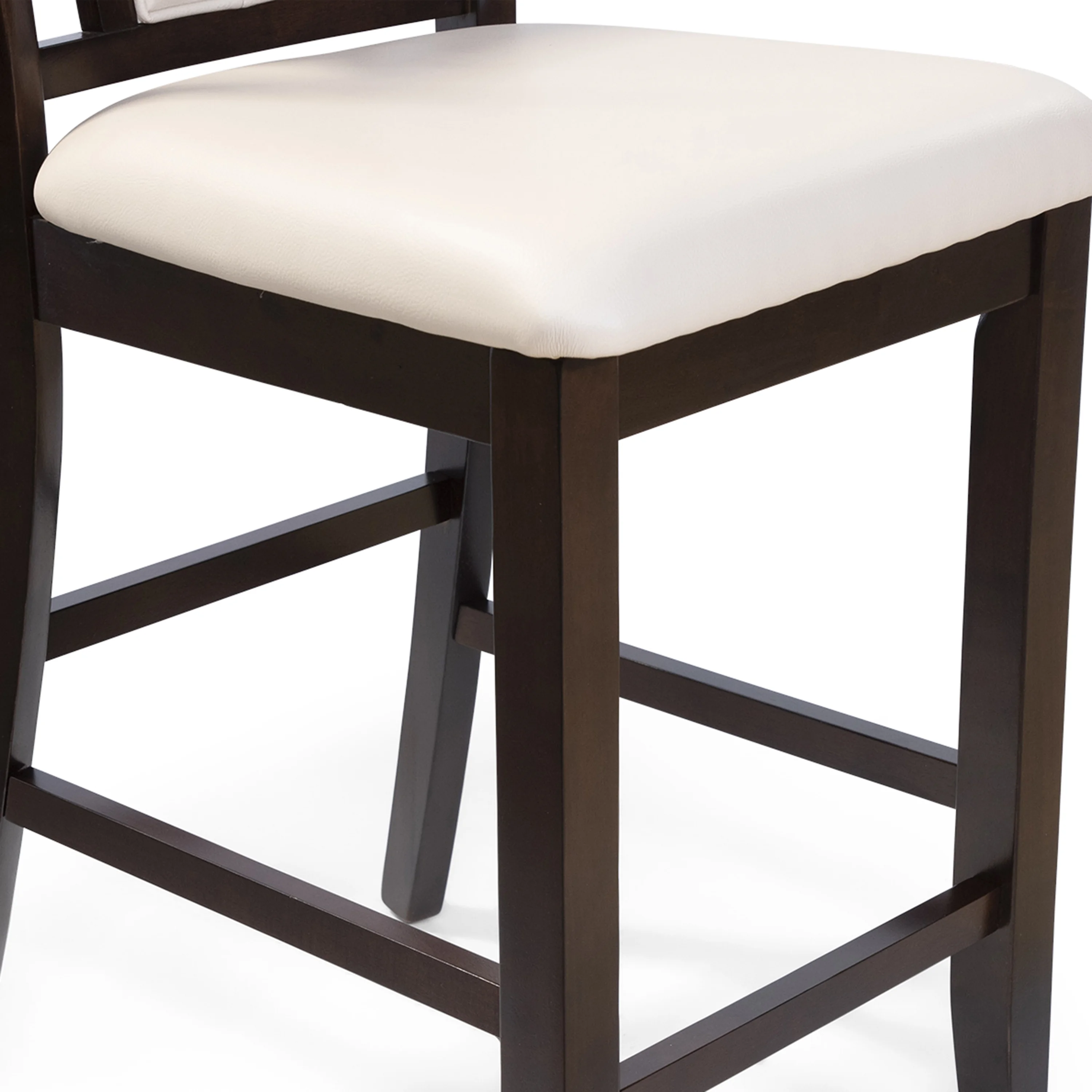 Aulnois Transitional Counter Height Dining Chairs, Ivory, Set of 2 - Image 6