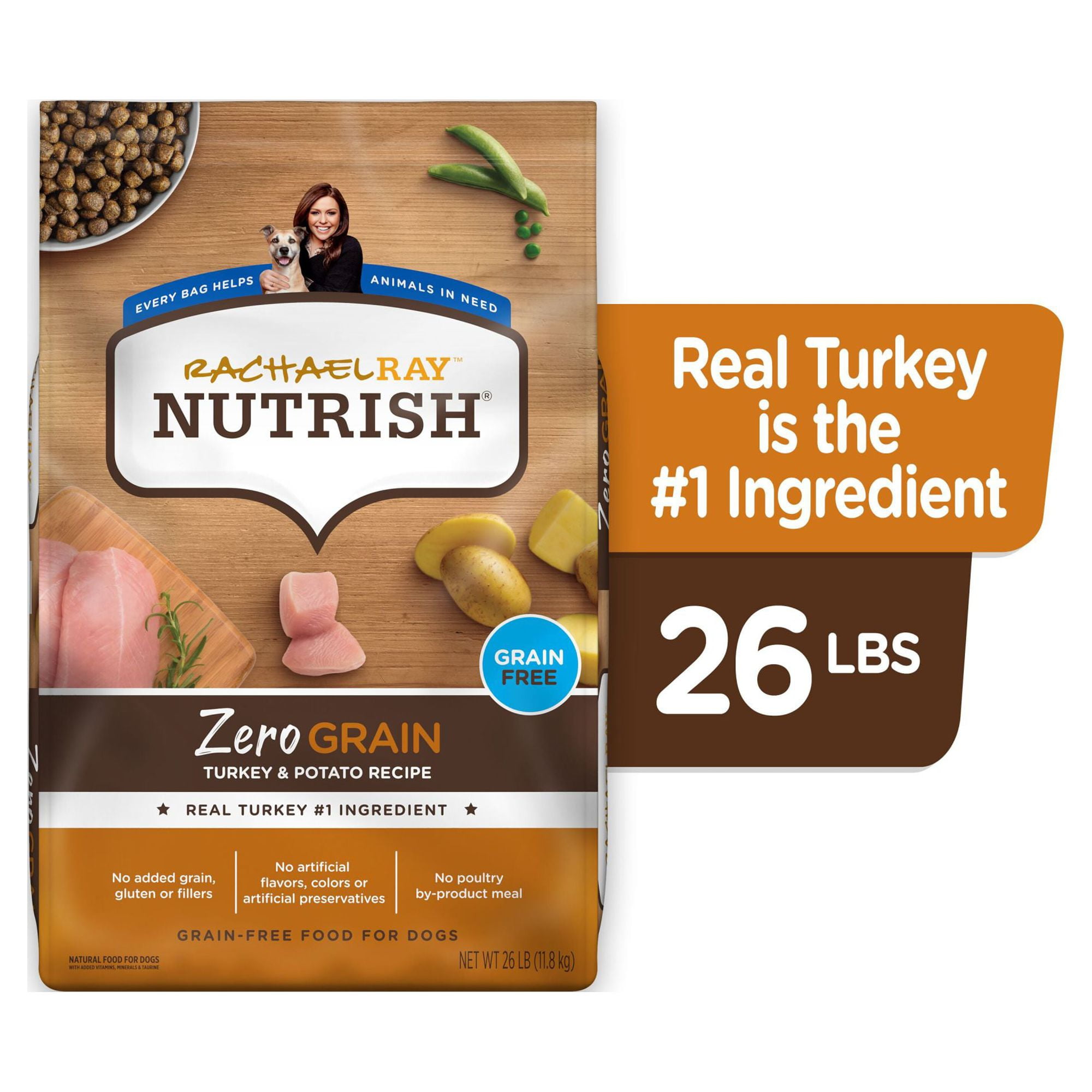 Rachael Ray Nutrish Zero Grain Turkey & Potato Recipe, Dry Dog Food, 26lb Bag (Packaging May Vary) - Image 11