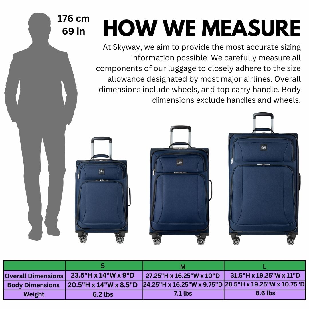 Skyway Luggage Epic Softside 28" 8 Wheel Large Check-In Spinner, Adult - Image 7