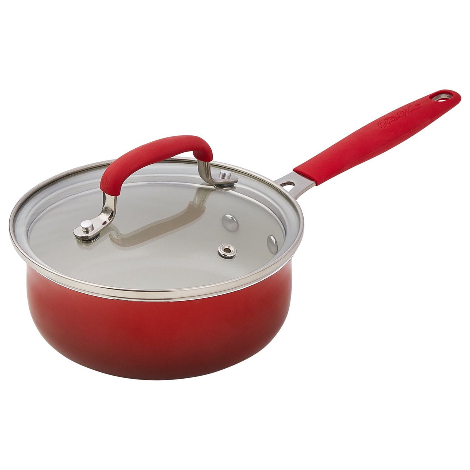 The Pioneer Woman 25-Piece Ceramic Nonstick Aluminum Cookware Set, Ombre Red - Image 11