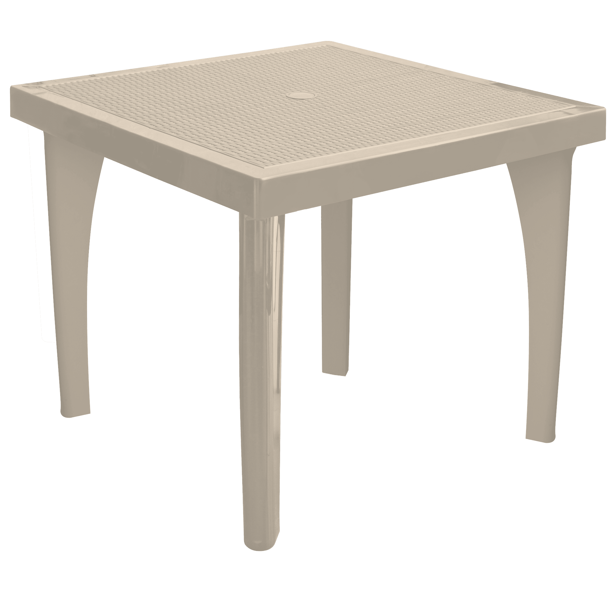 MQ Infinity PP Resin 5 - Piece Outdoor Patio Table and Chairs Set, Taupe - Image 7