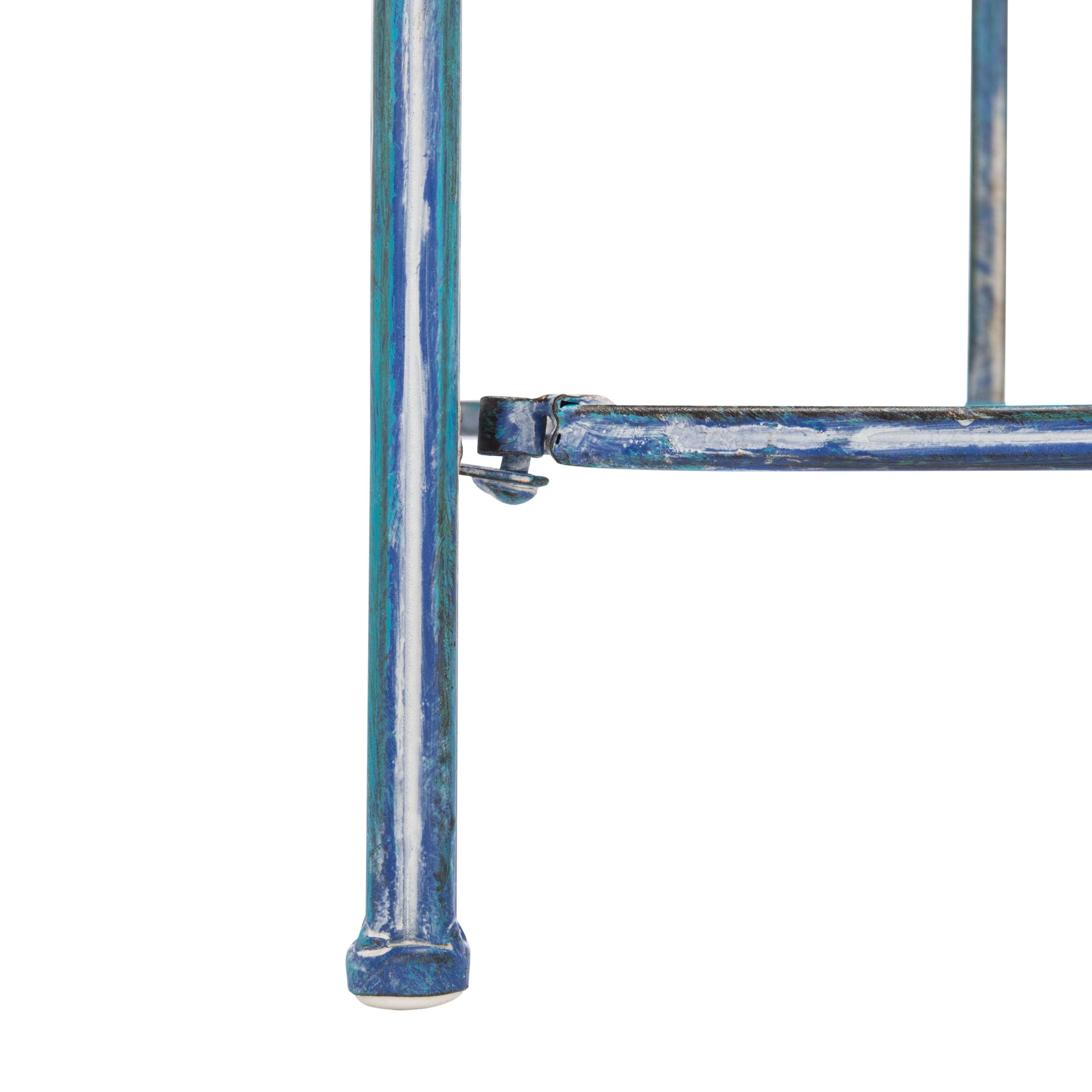 SAFAVIEH Amaris Outdoor Wrought Iron 4 Tier Bakers Rack, Antique Blue - Image 8