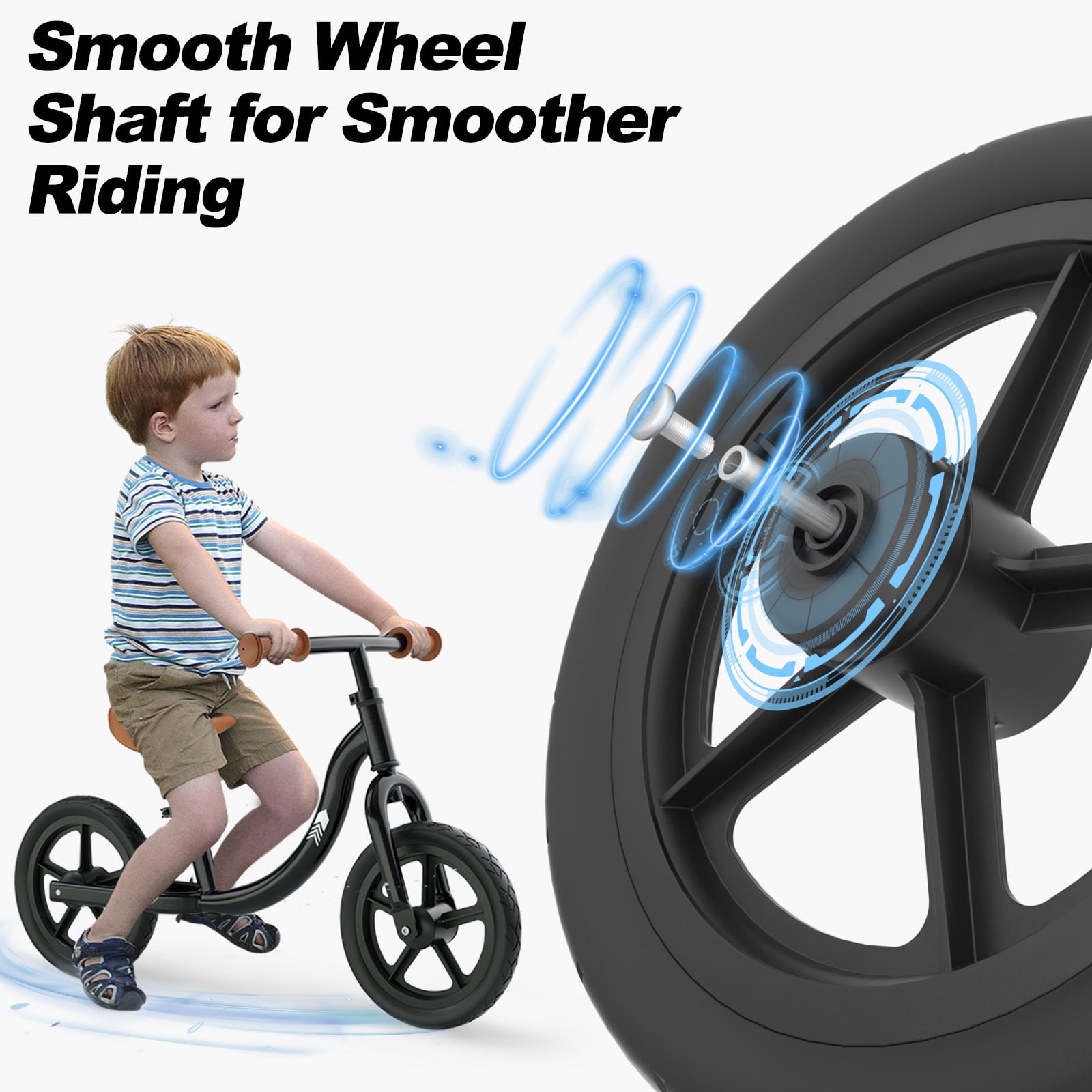 KORIMEFA Toddler Balance Bike - Lightweight Kids Toy Bike for 2, 3, 4, and 5 Year Old Boys Girls - No Pedal Training Bicycle with Adjustable Handlebar and Seat, Black - Image 12