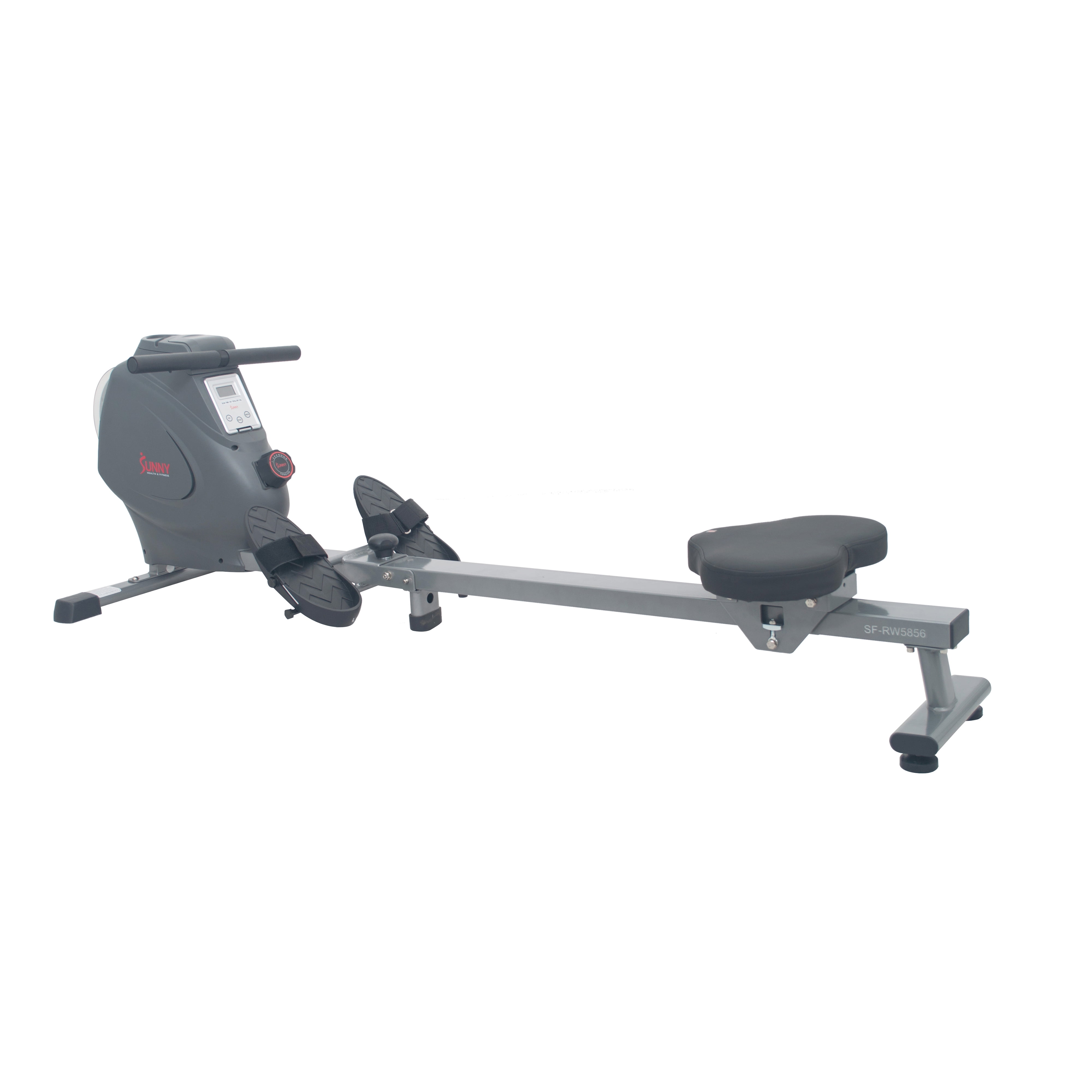 Sunny Health & Fitness Magnetic Rowing Machine Rower, LCD Monitor with Device Holder - SF-RW5856 - Image 8