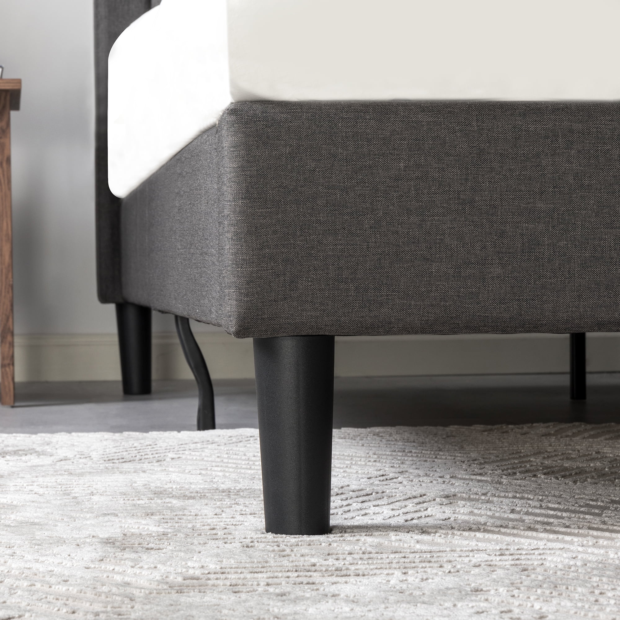 Zinus 40" Dachelle Upholstered Platform Bed Frame Dark Gray, Full - Image 9