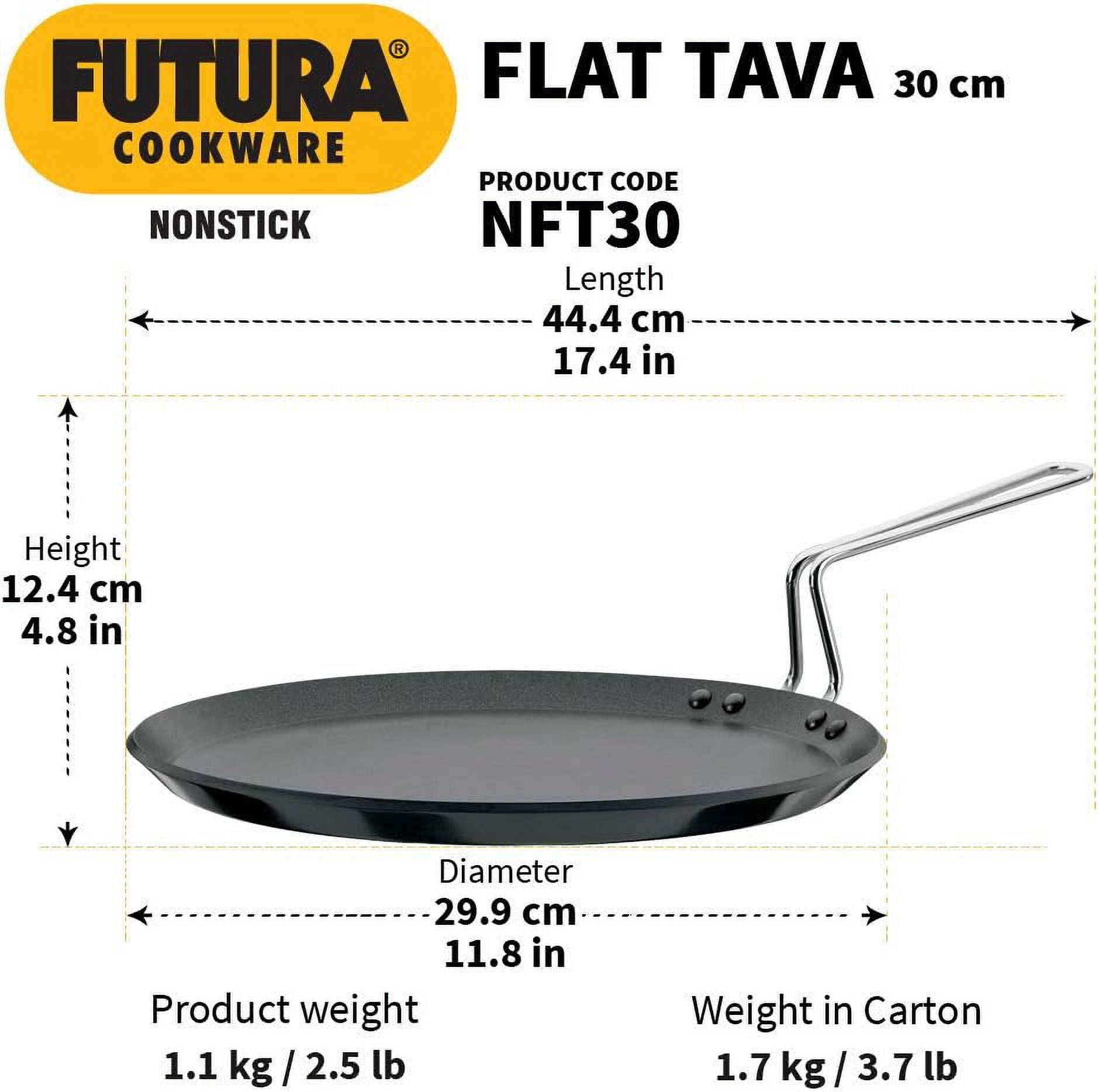 Hawkins Futura Non-Stick 11" Flat Tava Griddle, 30 cm - Image 4