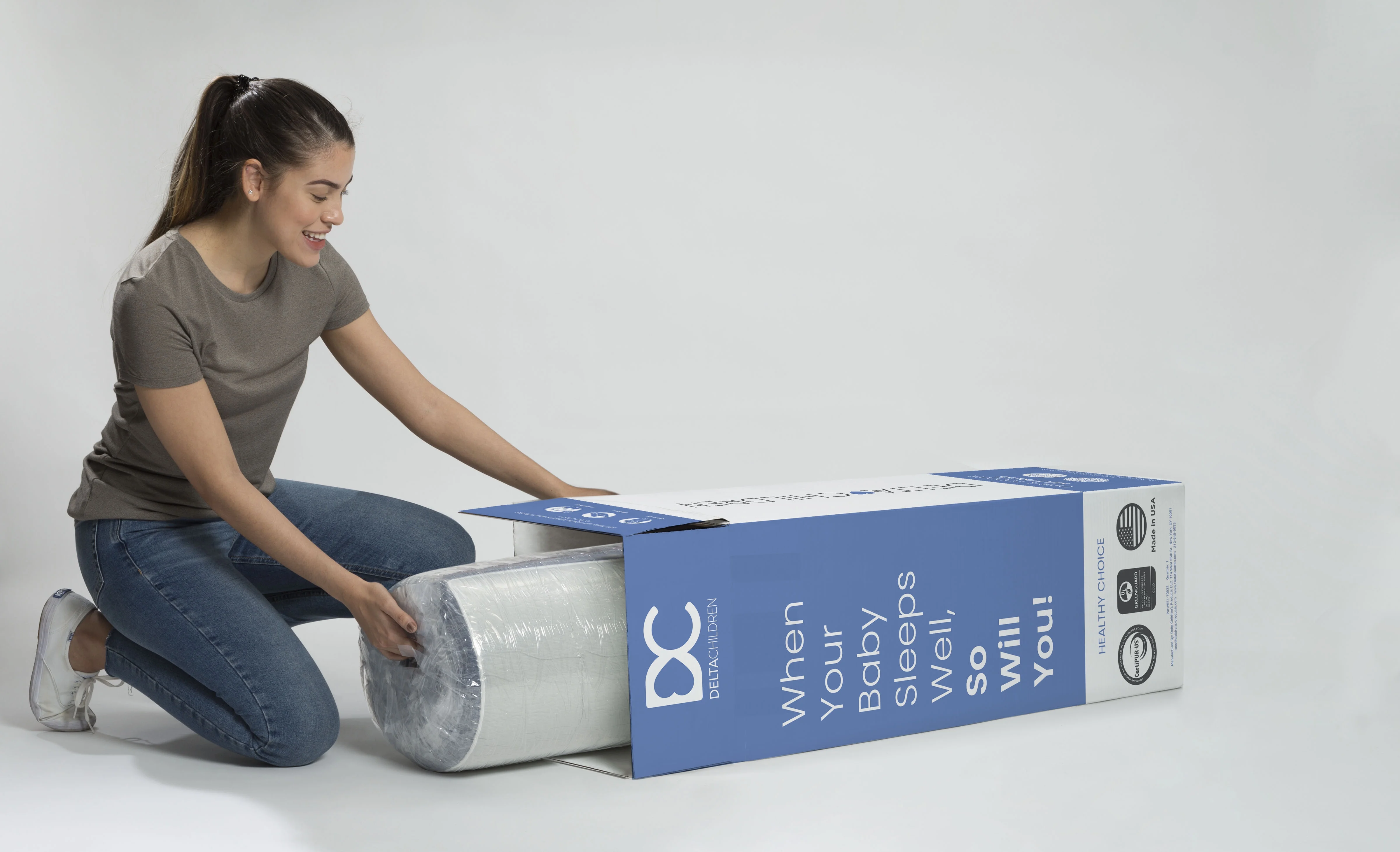 Delta Children Sweet Beginnings Dual Sided Baby Crib Mattress and Toddler Mattress, GREENGUARD Gold and CertiPUR-US Certified, Firm Plant-Based Foam, Waterproof, 5 Year Warranty - Image 3