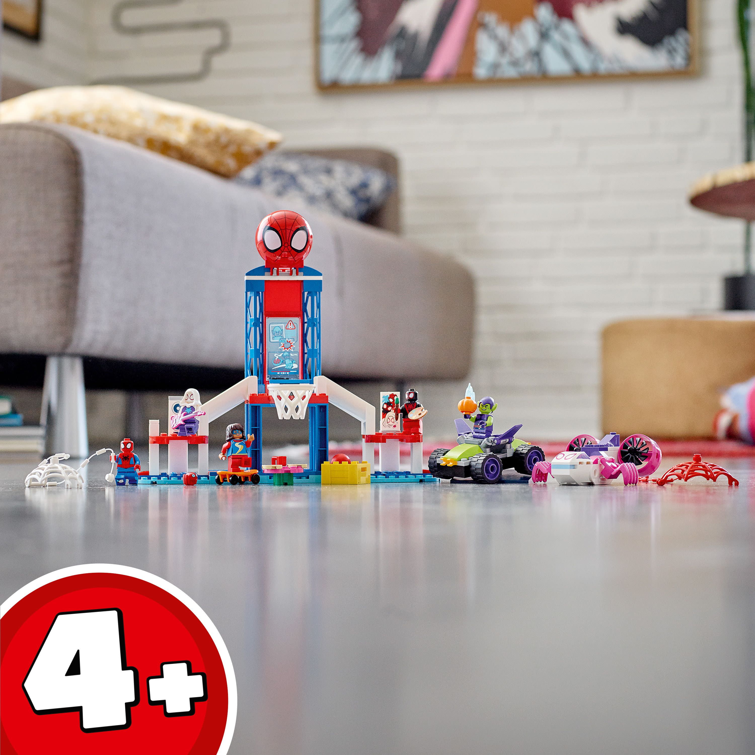 LEGO Marvel Spider-Man Webquarters Hangout 10784 Building Set - Spidey and His Amazing Friends Series, Spider-Man, Miles Morales, and Green Goblin Minifigures, Toys for Boys and Girls Ages 4+ - Image 7