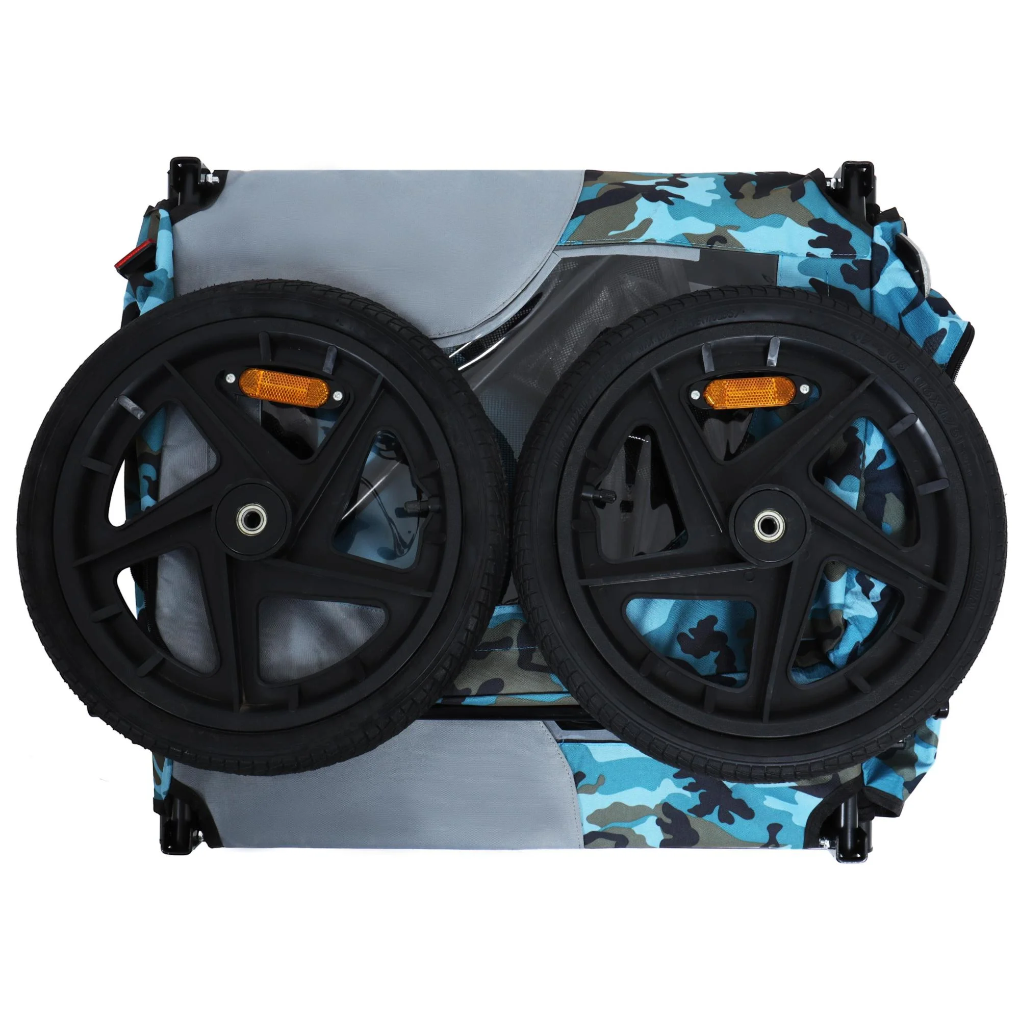 Outdoor Collapsible Pet Bike Trailer with 16-Inch All-Terrain Wheels – Foldable Dog/Cargo Carrier Cart for Bicycles - Image 6