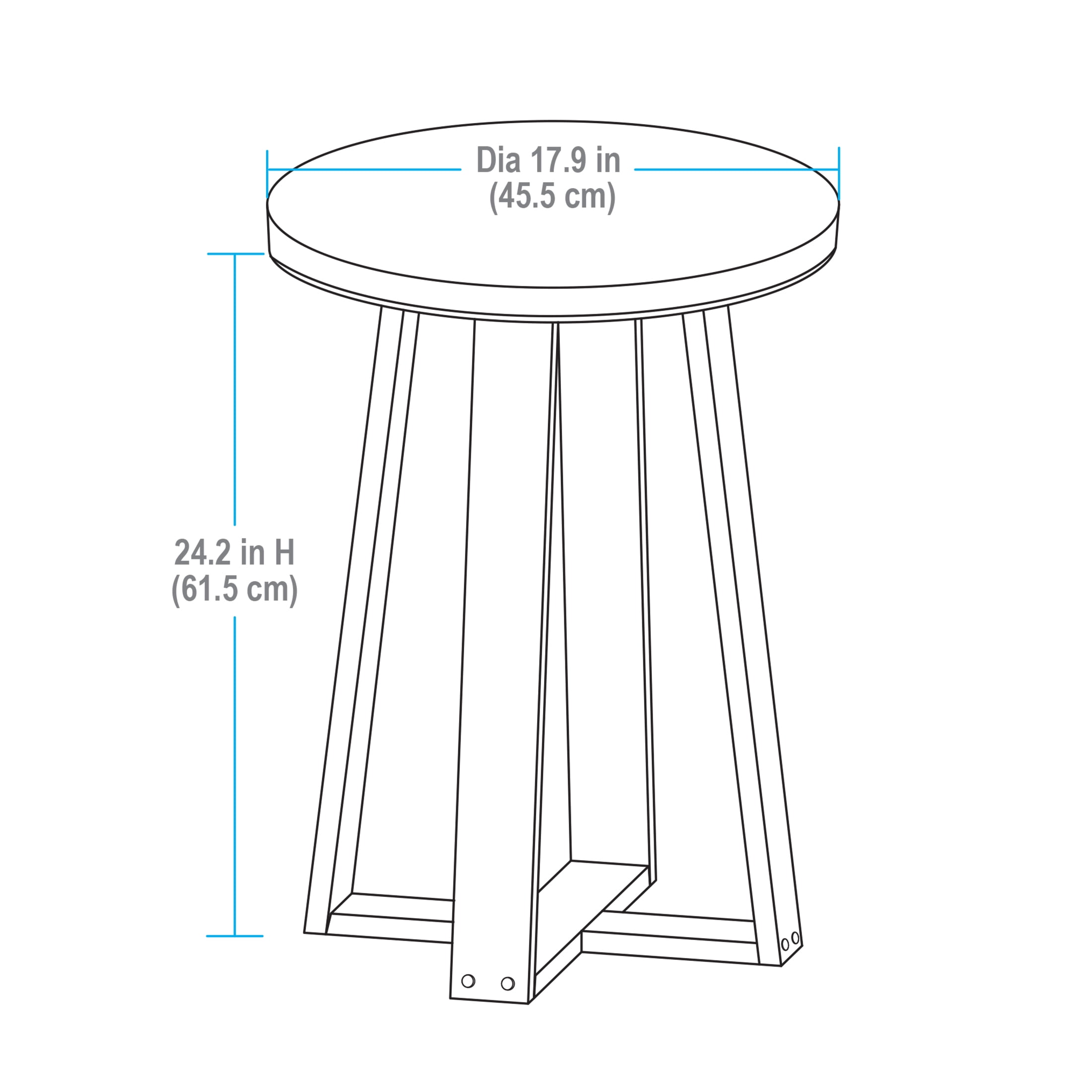 Better Homes & Gardens Ezra Round End Table, Walnut Finish - Image 6
