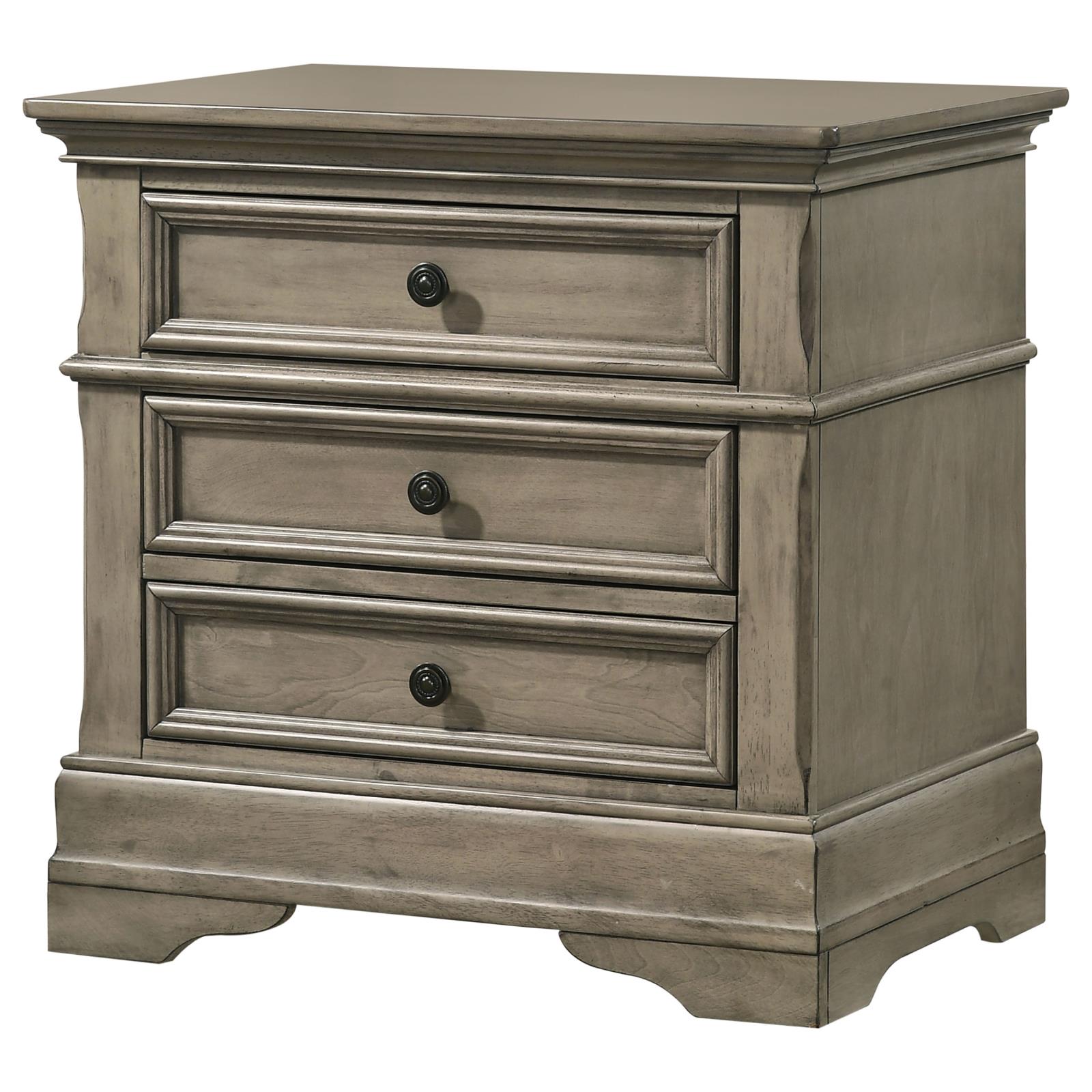 Manchester 3-drawer Nightstand Wheat - Image 2