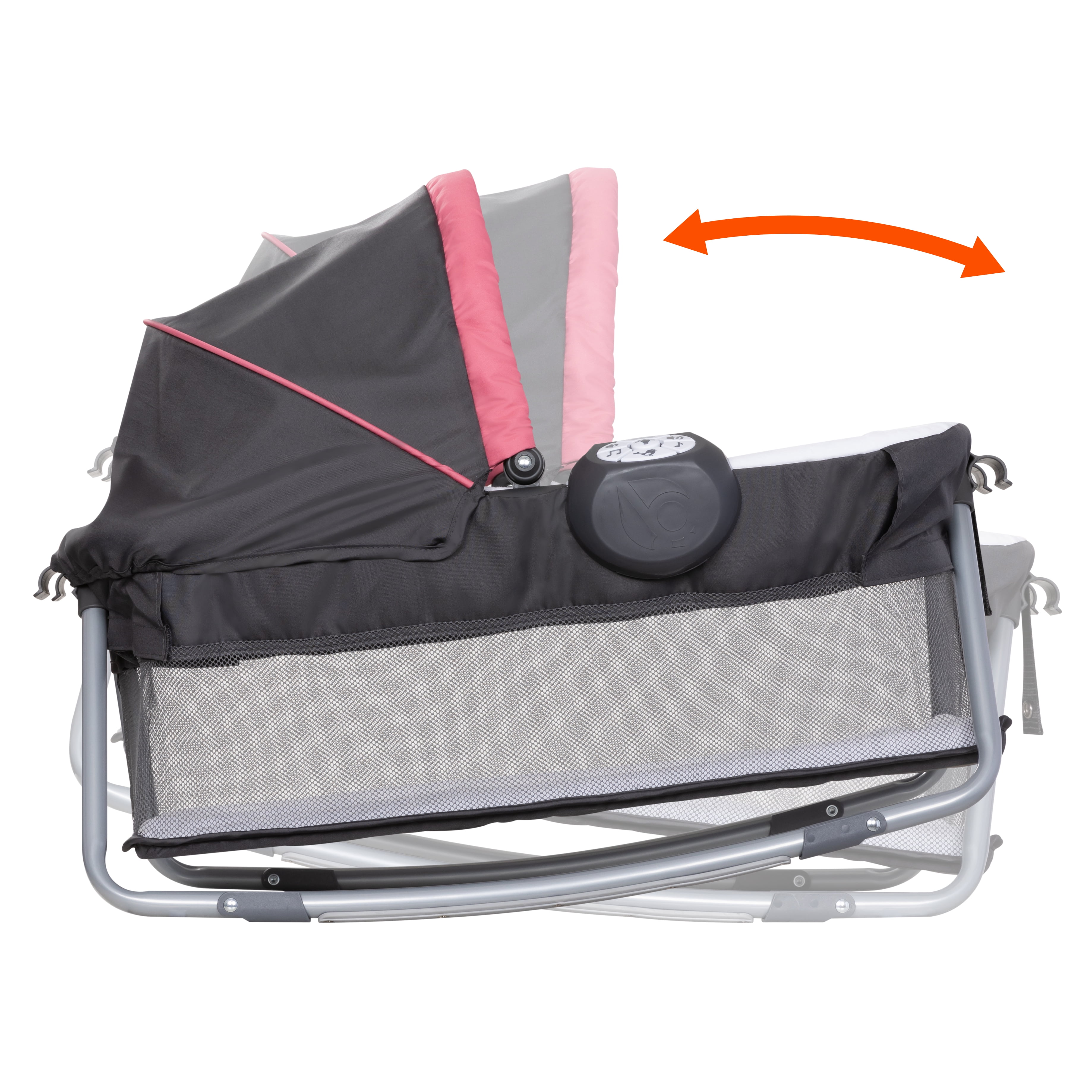 Baby Trend Lil Snooze Deluxe III Nursery Center Playard for Twins with Travel Bag, Cozy Berry - Image 3