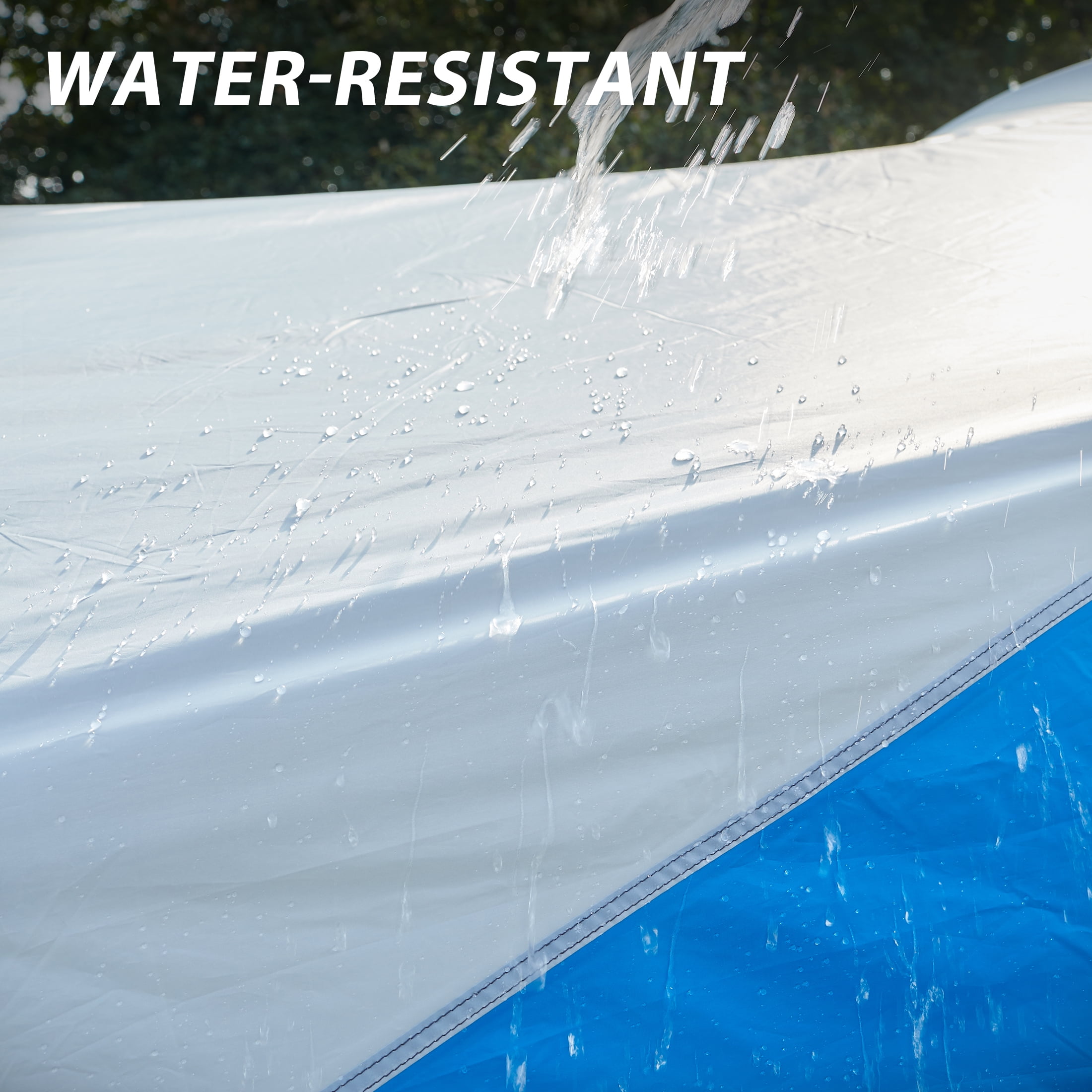 PORTAL 8 Person Family Camping Tent with Screen Porch, Portable Cabin Tent with Rainfly, 20ft * 8ft * 74in, Blue - Image 4