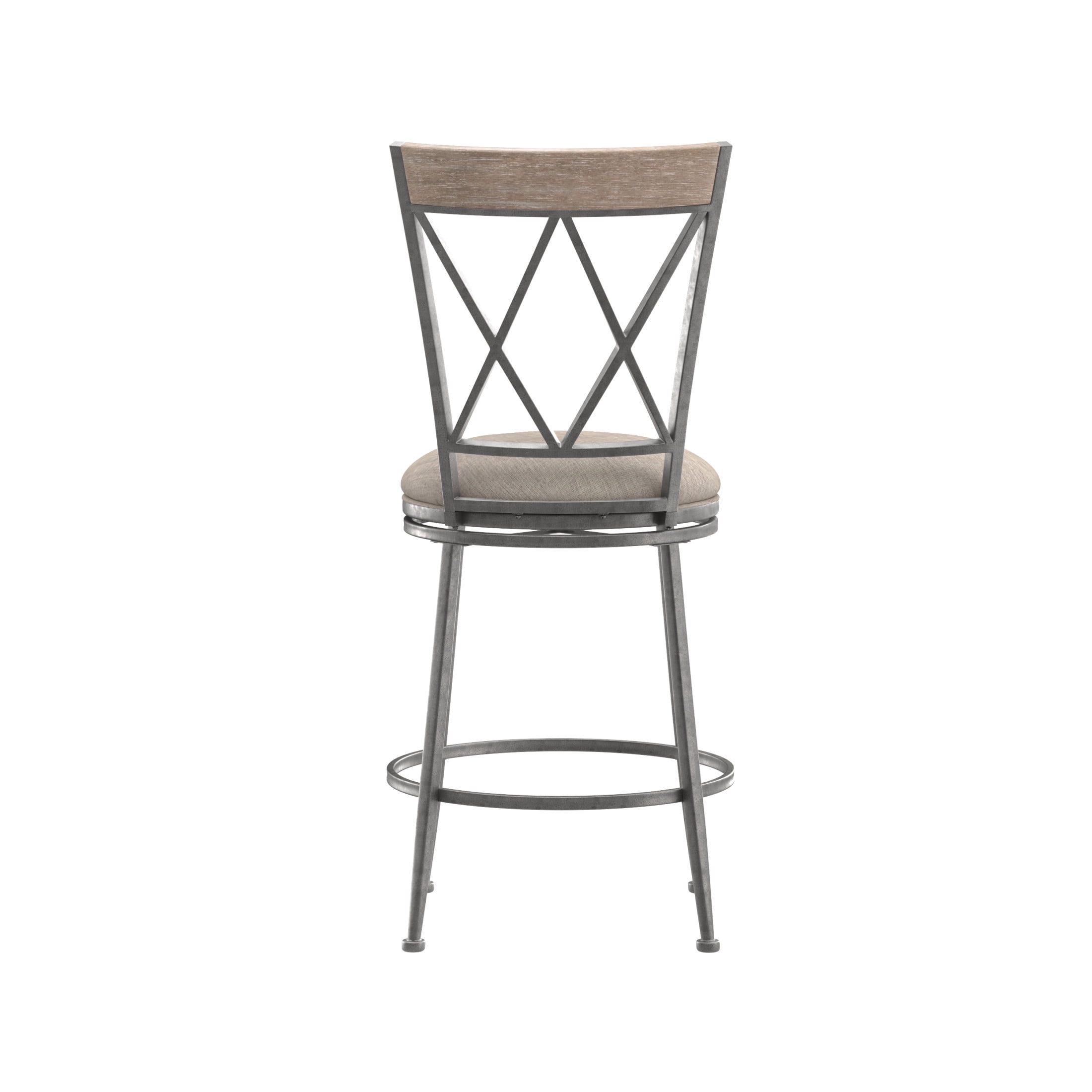 Hillsdale Furniture Stewart Metal Counter Height Swivel Stool, Aged Pewter - Image 7