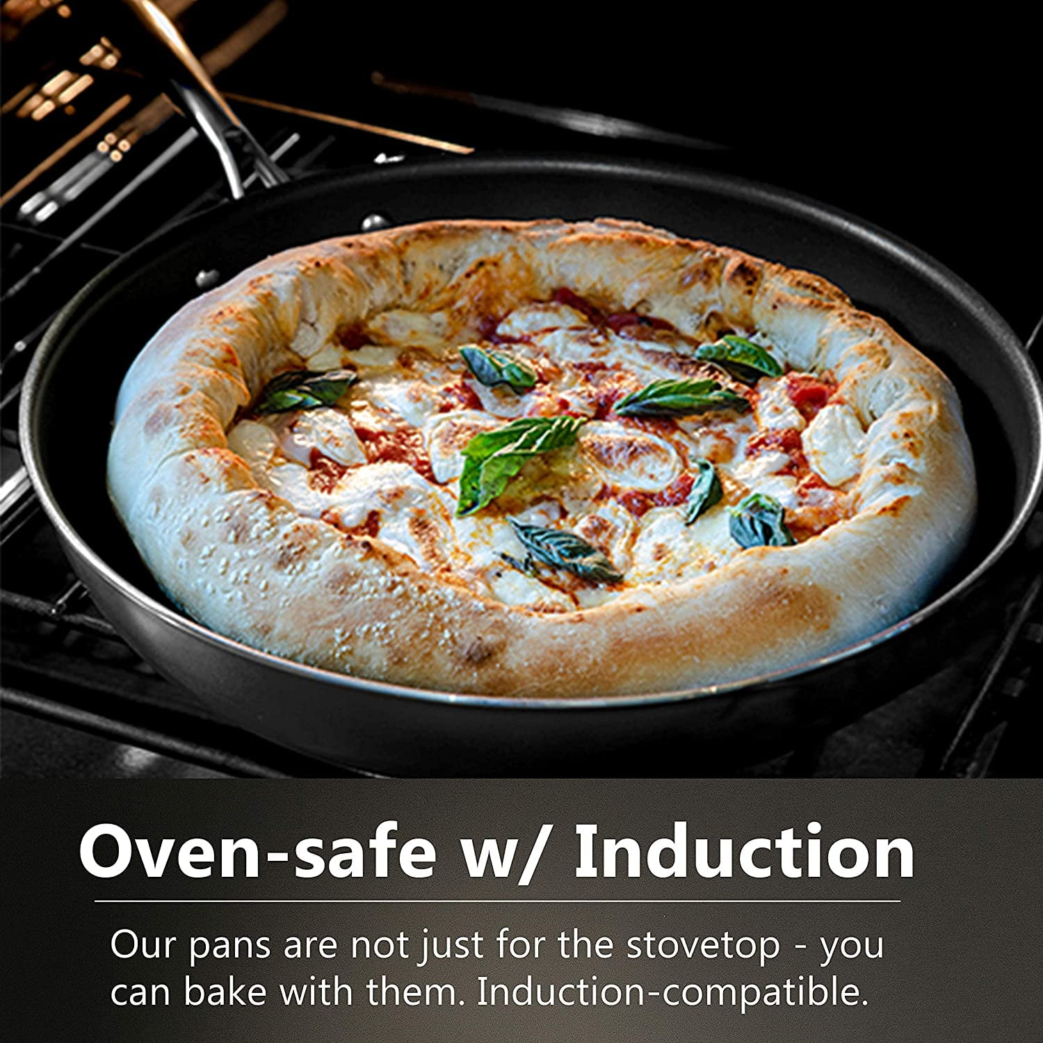 Granitestone Stackmaster Nonstick Pots and Pans Set, 10 Piece Complete Cookware Set, Stackable Design with Ultra Nonstick Mineral & Diamond Coating, Dishwasher & Oven Safe - Image 2