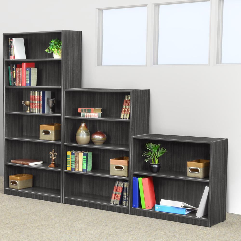 Legacy 47" High Wood Bookcase in Ash Grey - Image 3