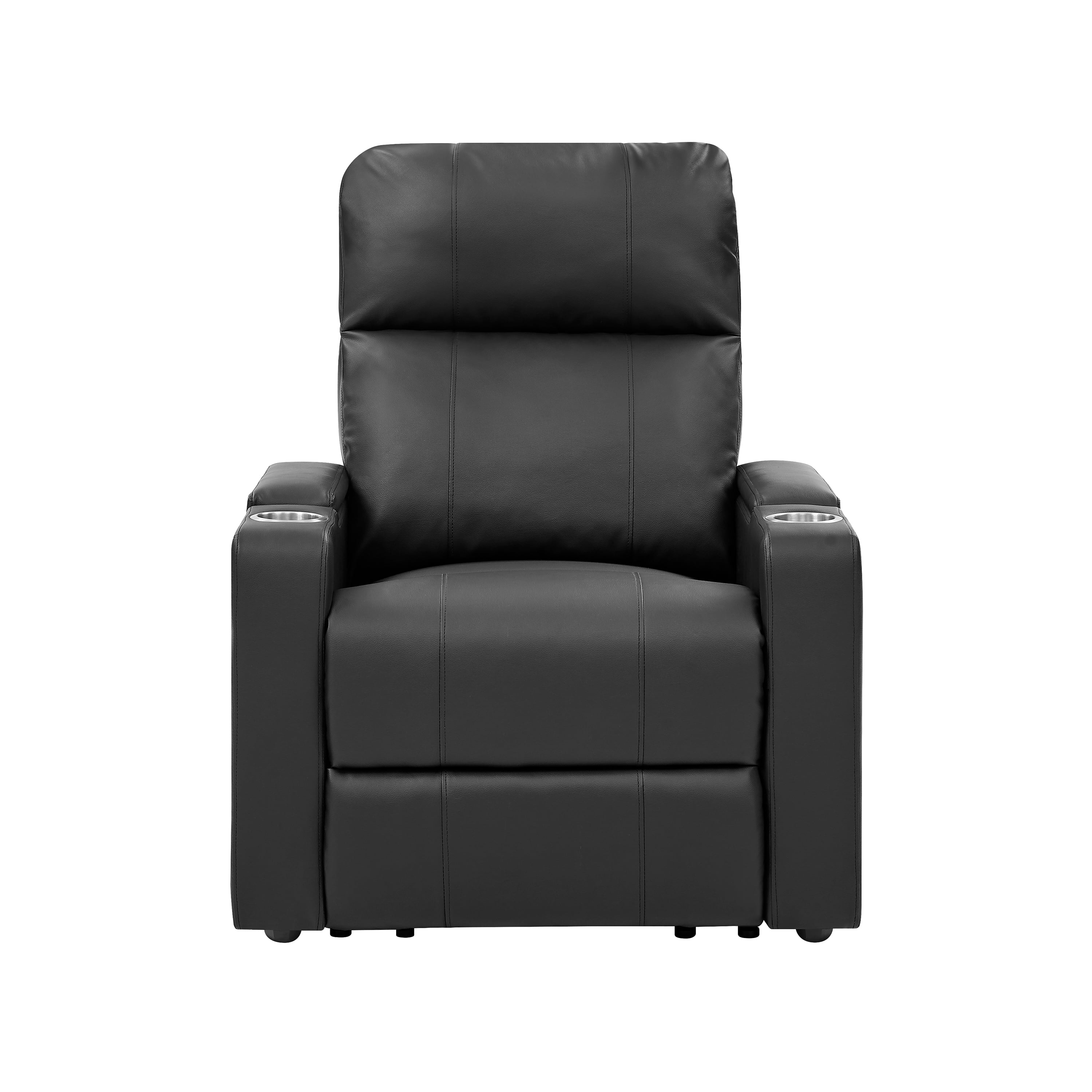 Mainstays Home Theater Recliner with USB charging ports, Faux Leather, Multiple Finishes - Image 5
