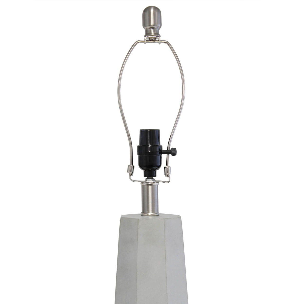 Elegant Designs Concrete Table Lamp with Fabric Shade - Image 3