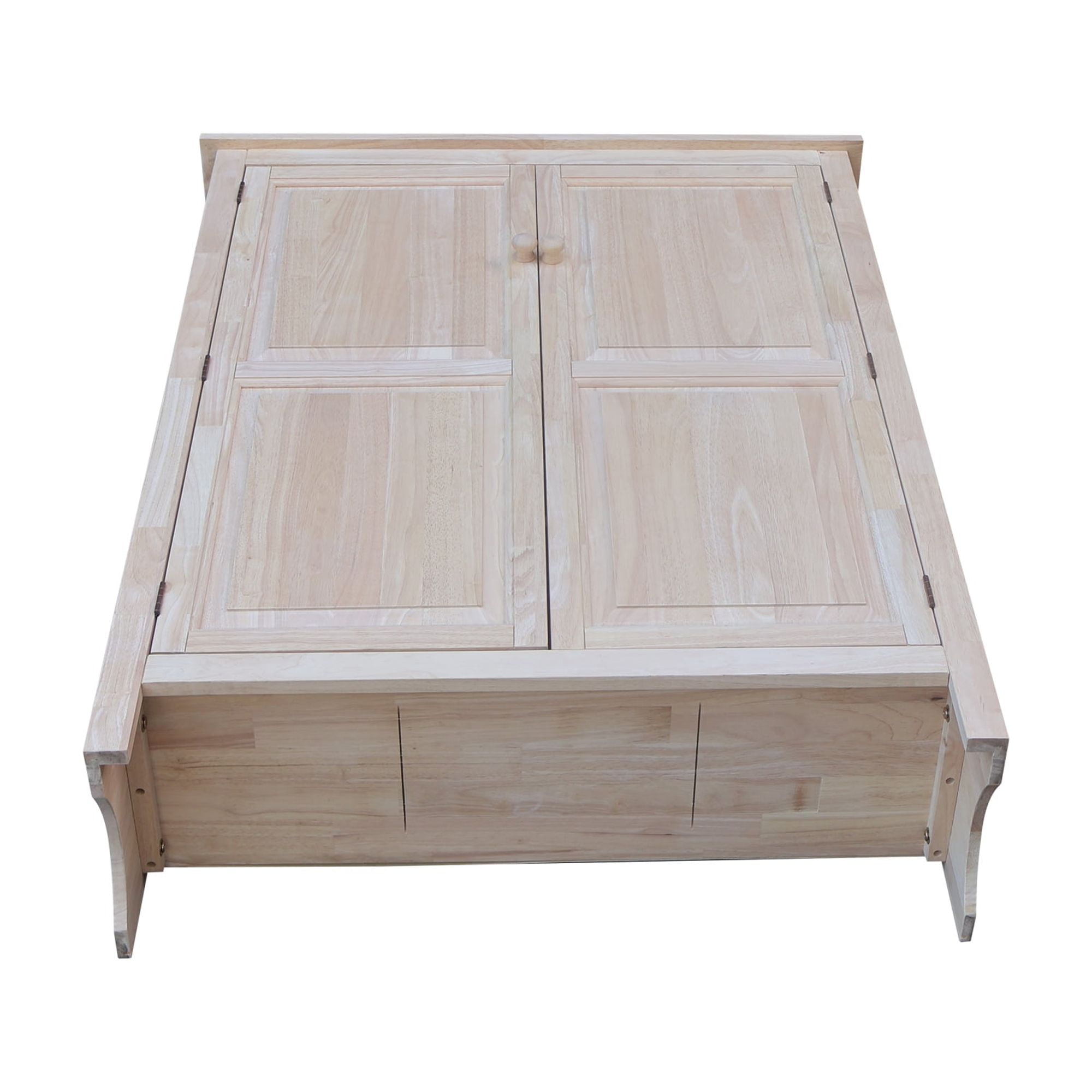 International Concepts Solid Wood 51" Double Kitchen Jelly Cupboard Pantry, Unfinished - Image 11