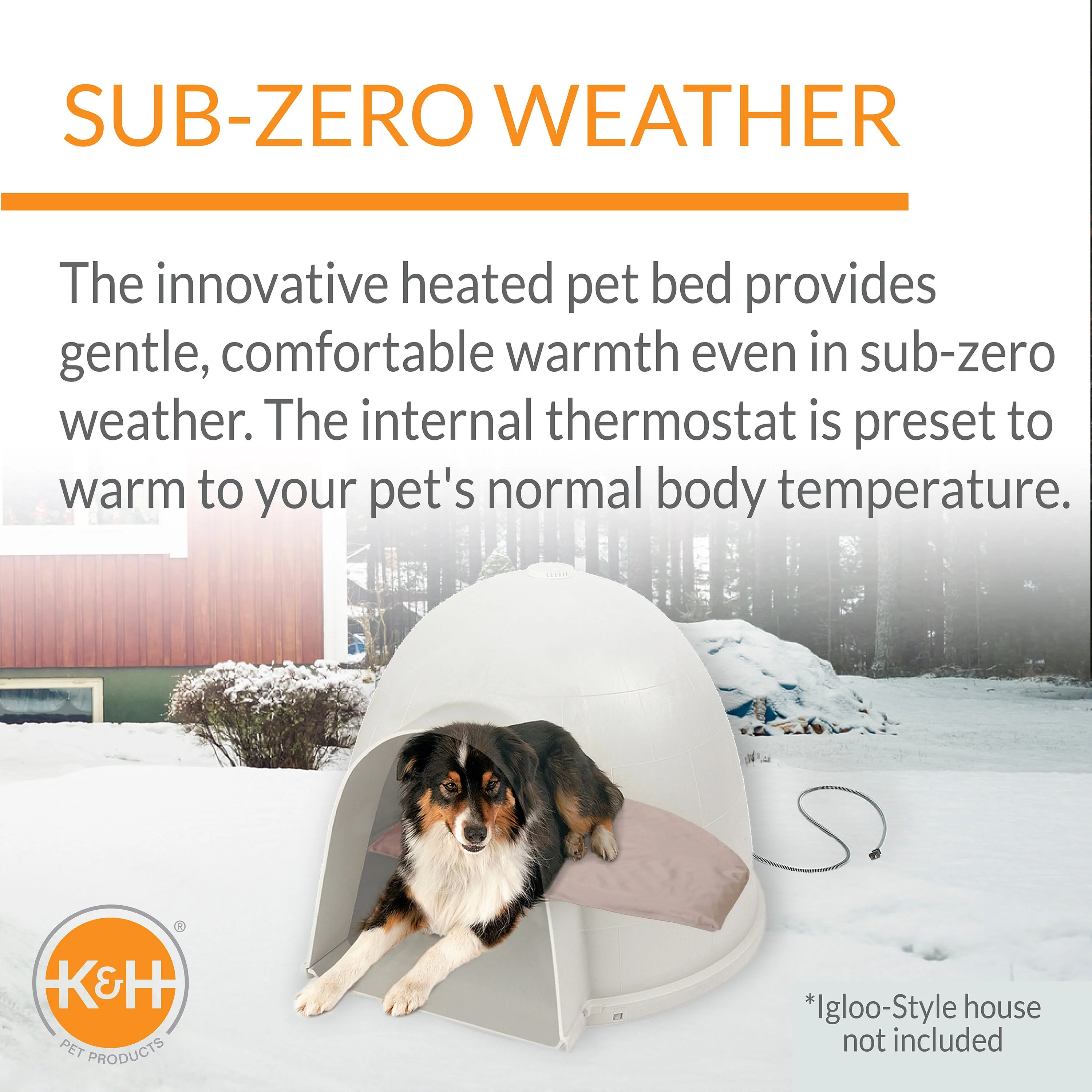 K&H Pet Products Lectro-Soft Igloo Style Heated Dog Bed Tan Large 17.5 X 30 Inches - Image 5
