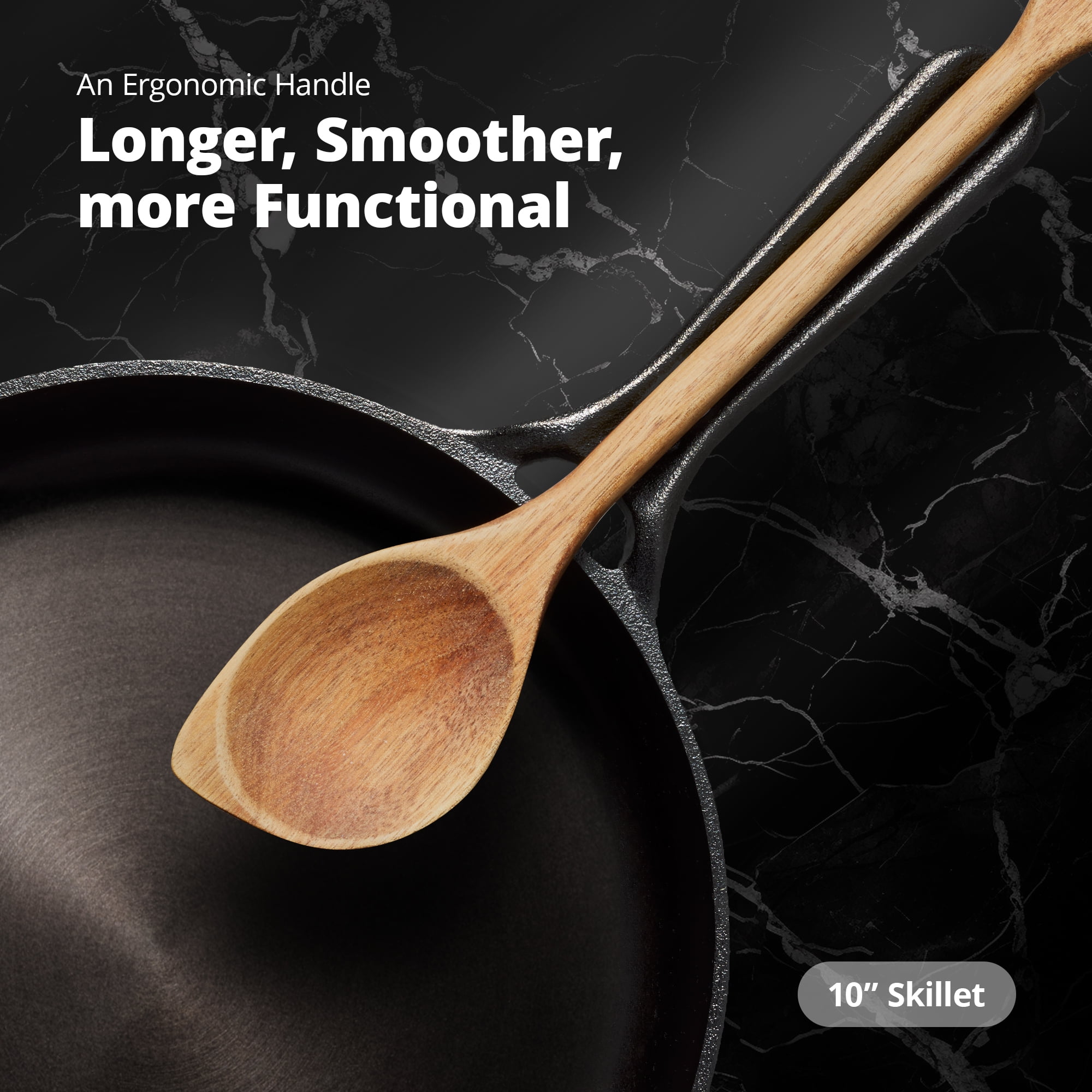 Greater Goods 10 inch Cast Iron Skillet, Pre-Seasoned for Oven, Stove, Universal Cooking - Image 3