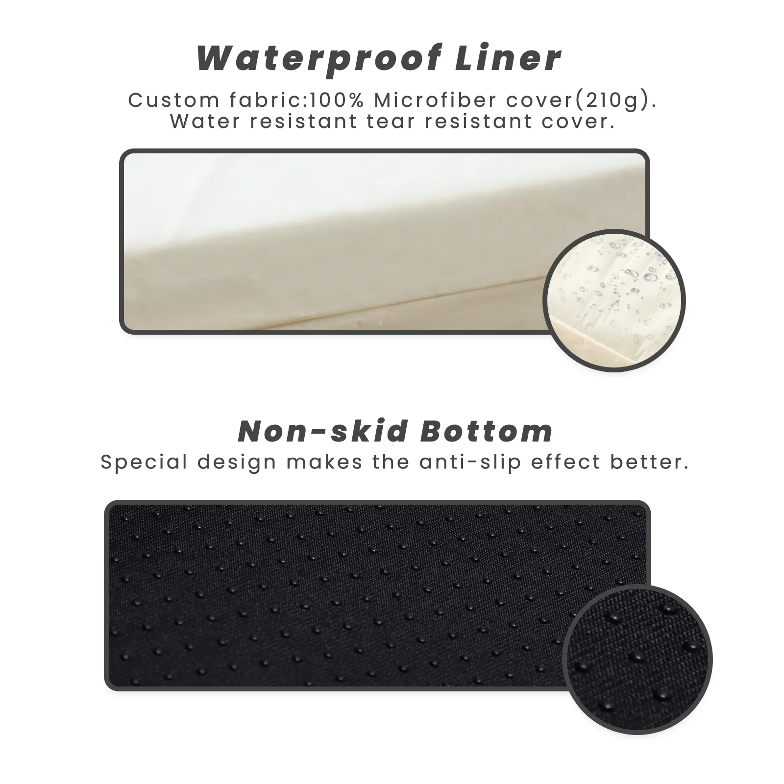 Laifug Extra Large Dog Bed with Orthopedic Memory Foam, Dog Pillow, Waterproof Liner & Washable Cover (Blackï¼ÂXL) - Image 8