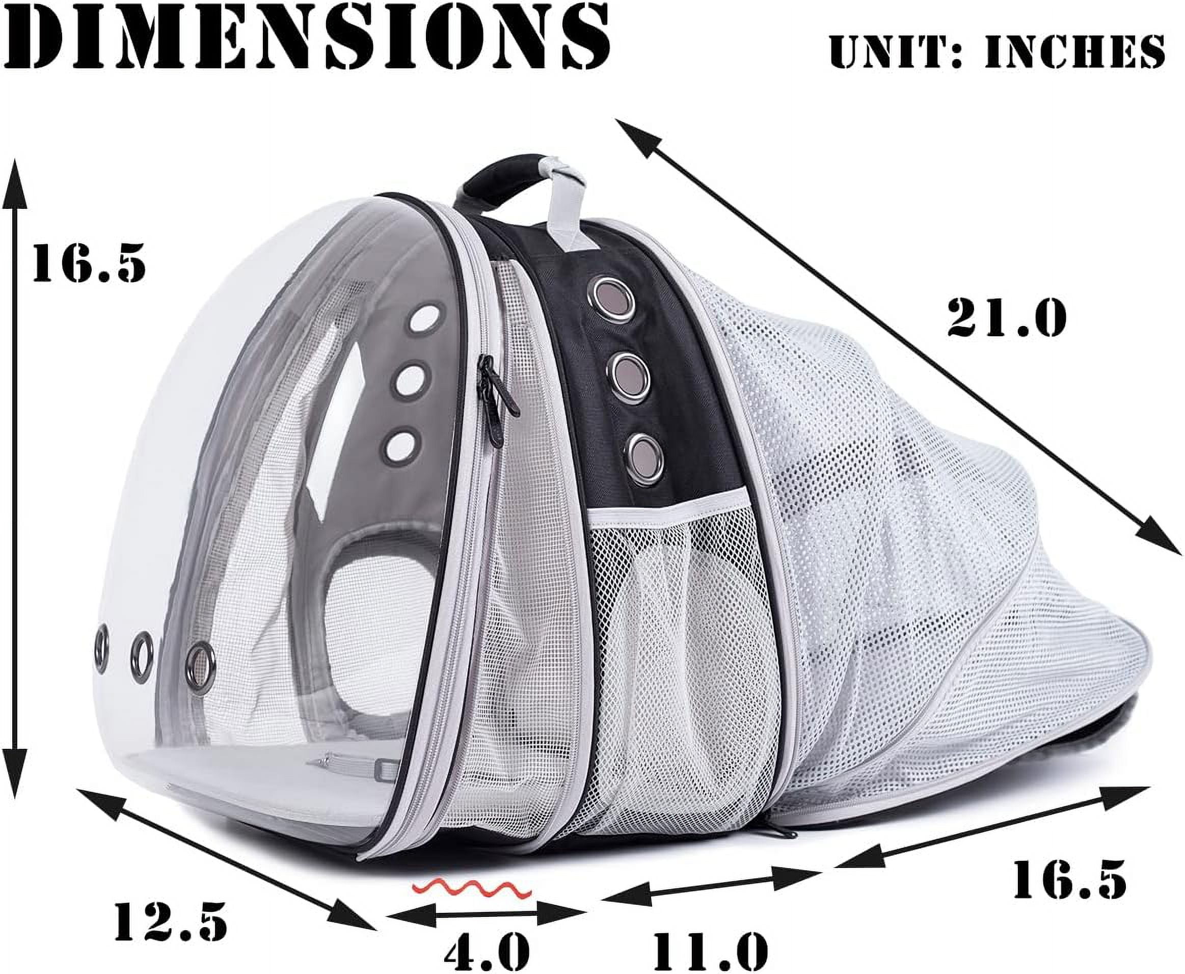 Halinfer Dual Expandable Cat Backpack Carrier, Fit up to 20 lbs, Expandable Pet Carrier Backpack for Large Fat Cat and Small Puppy - Image 2