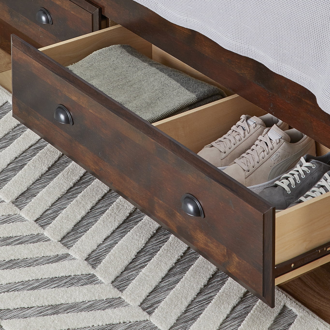 Better Homes and Gardens Leighton Mates Kid's Storage Bed, Twin, Rustic Cherry - Image 3