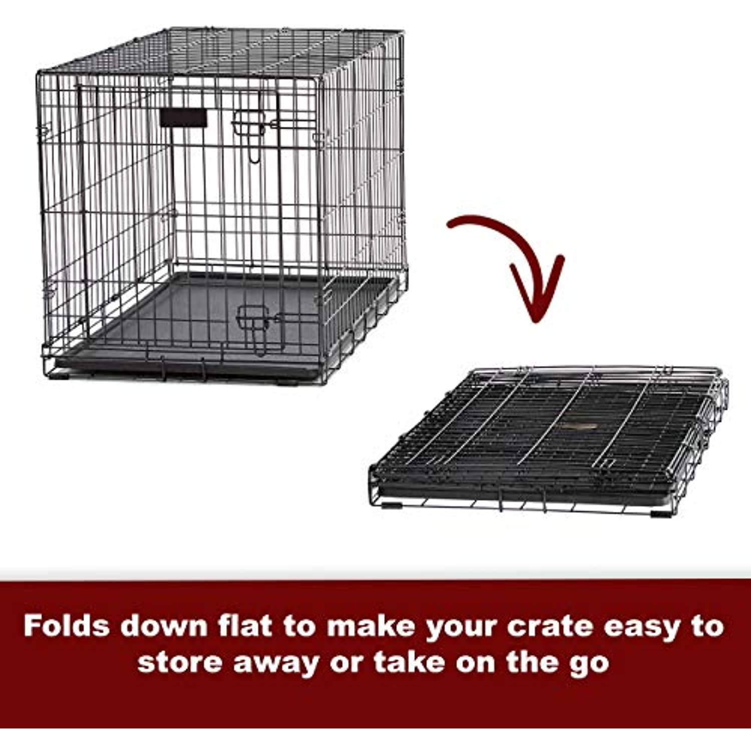 MidWest Homes For Pets Ultima Pro Extra-Strong Double Door Metal Dog Crate, 48"L - Image 6