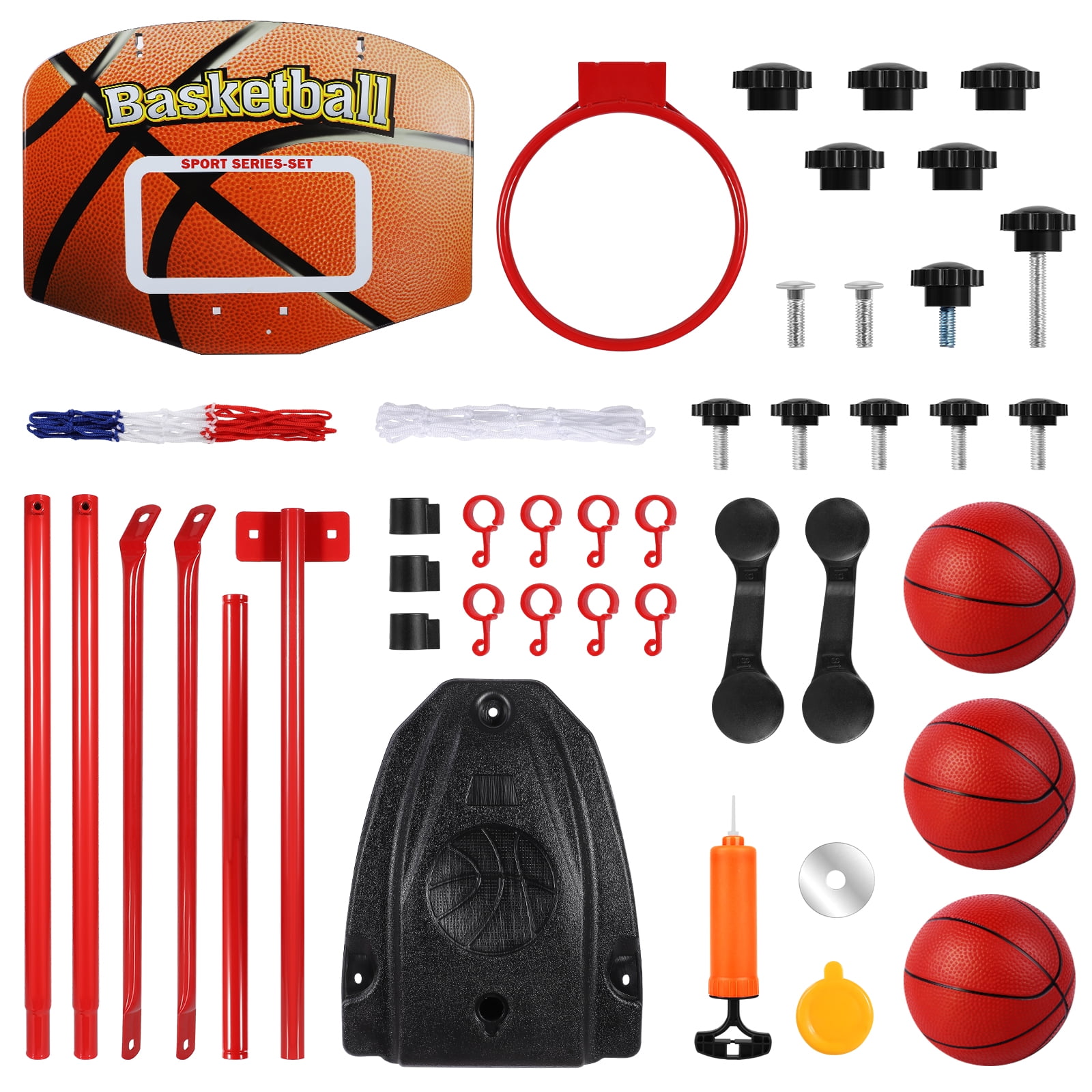 AOKESI Mini Portable Basketball Hoop for kids with 3 Balls , Stand with Adjustable Height 2.8-6.2 Ft, Indoor Outdoor Basketball Hoop Toy for Boys Girls - Image 3