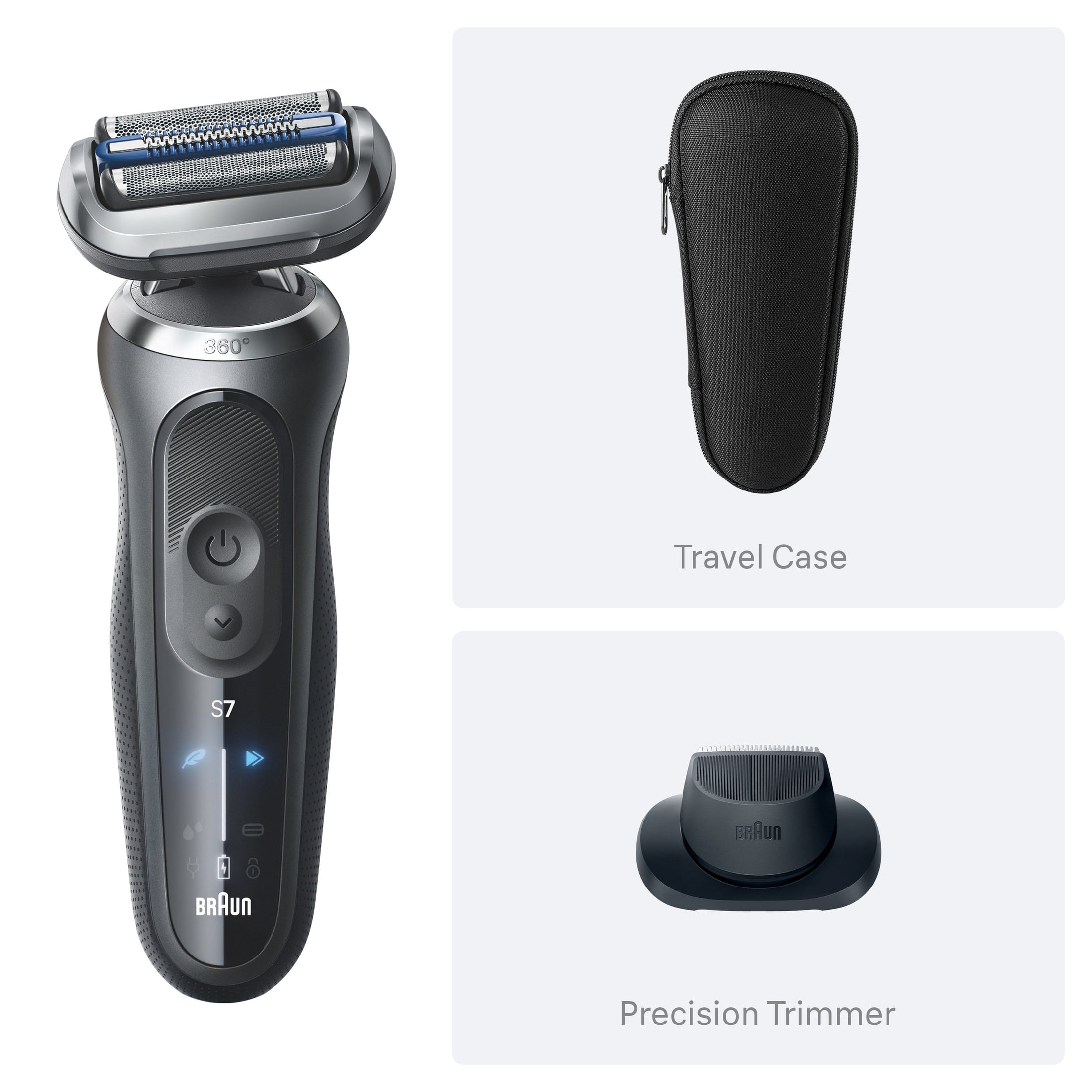 Braun Electric Razor for Men Series 7, Electric Shaver, 360ContourFlex, with Precision Trimmer, Travel Case, S7 7120s - Image 11