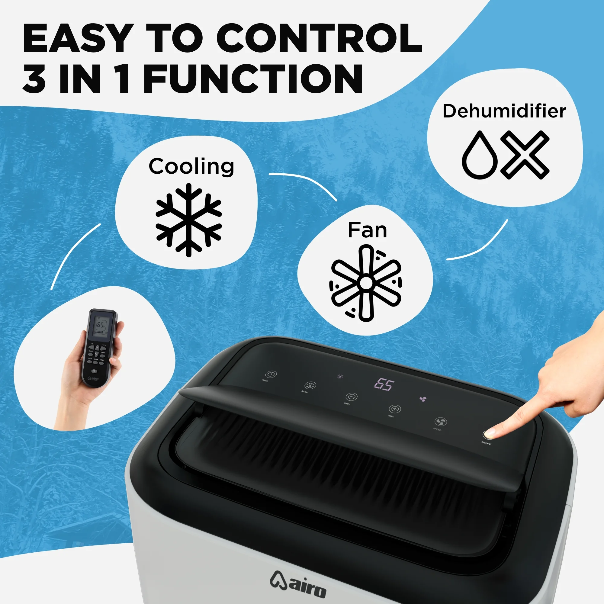 Airo Portable Air Conditioner 12000 BTU (8000 BTU DOE), Standing AC Unit with DIY Window Kit - Image 11