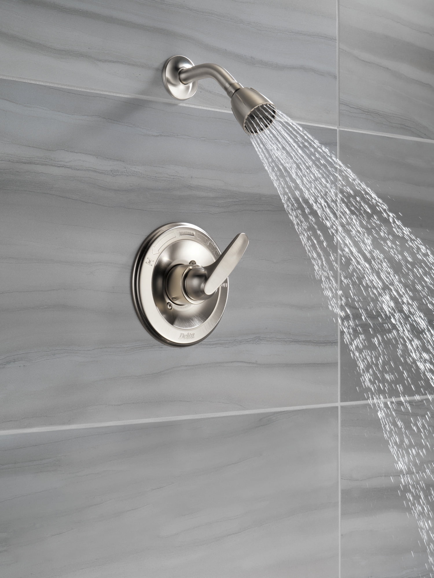 Delta Foundations 1-Spray Single Handle Shower Only Faucet in Stainless BT13210-SS - Image 2