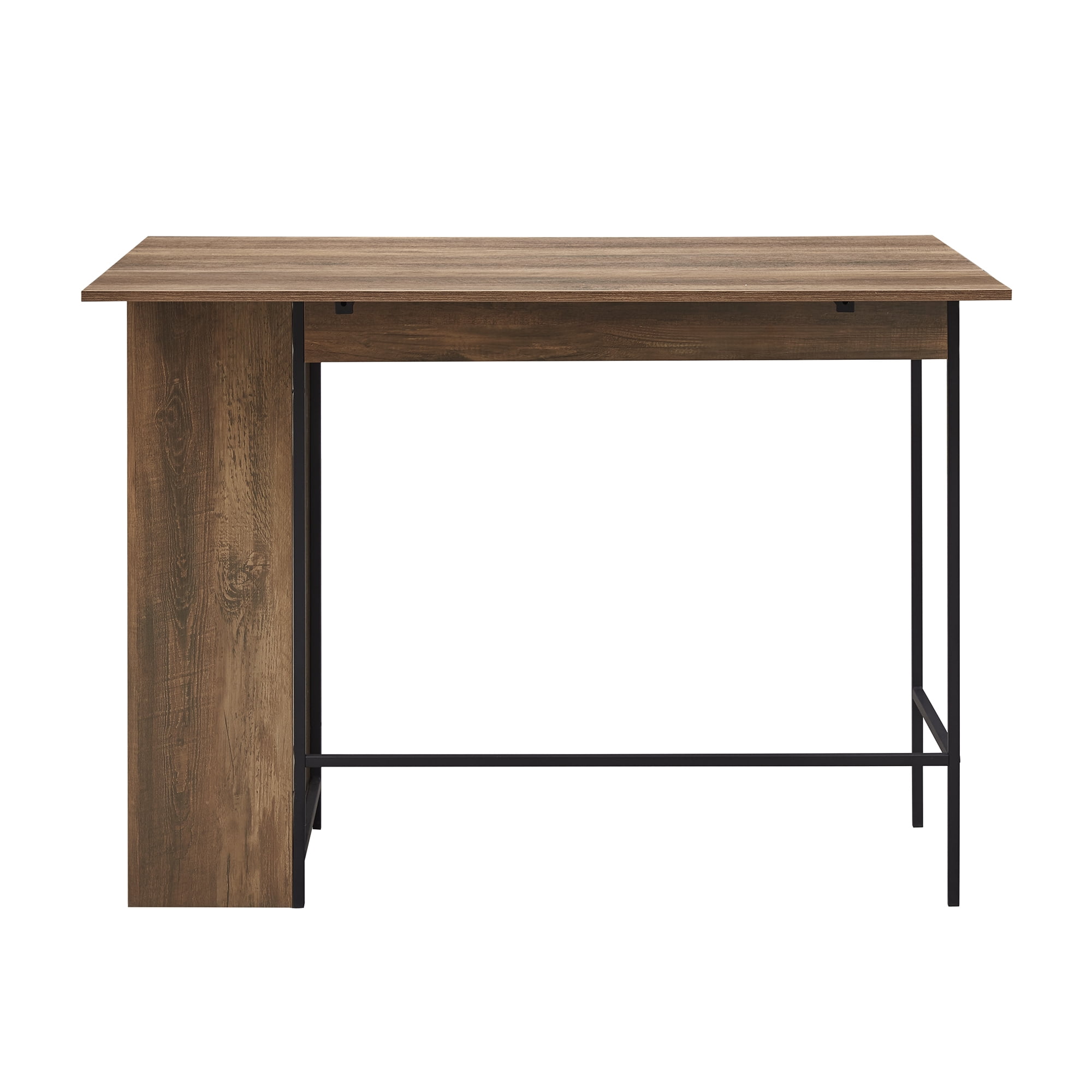 Logan Drop Leaf Table with Storage, Reclaimed Barnwood - Image 4