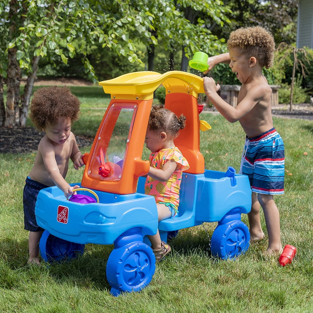 Step2 Car Wash Splash Center Blue Plastic Water Table for Toddlers - Image 3