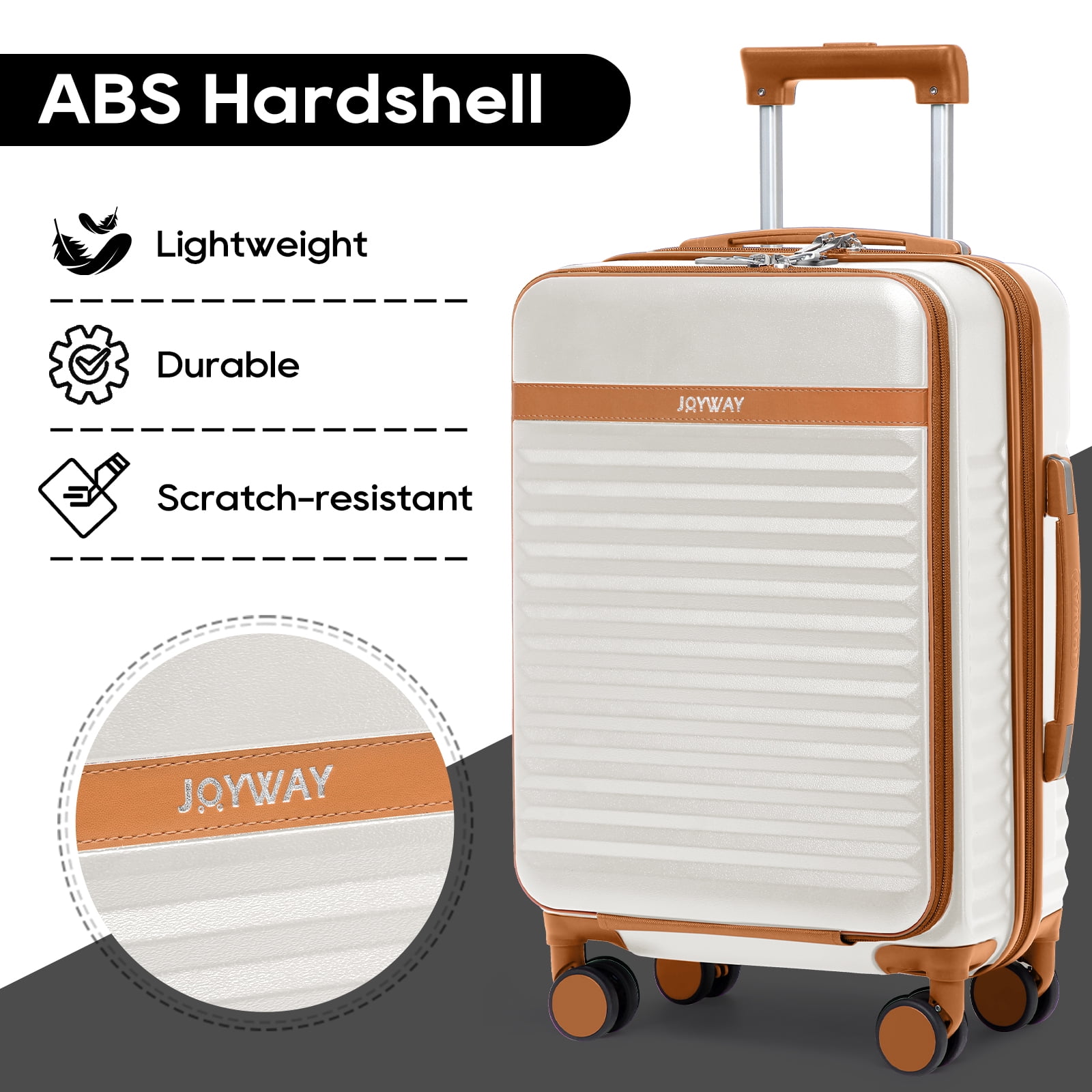 Joyway Front Opening Cover Carry-on Luggage Side Hooks TSA Lock Spinner Wheels YKK Zippers - Image 3