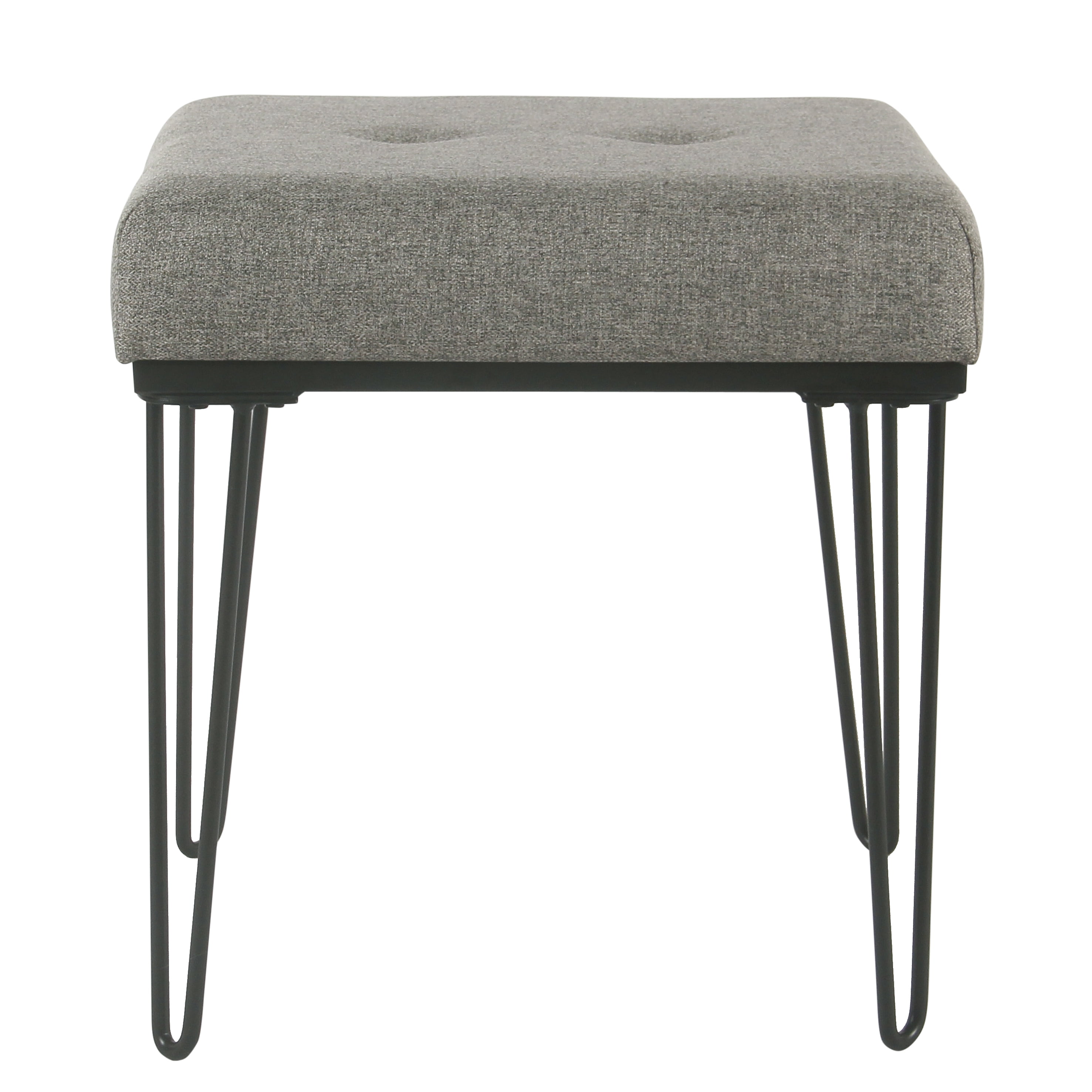 HomePop Mid Mod Square Stool Ottoman - Image 3