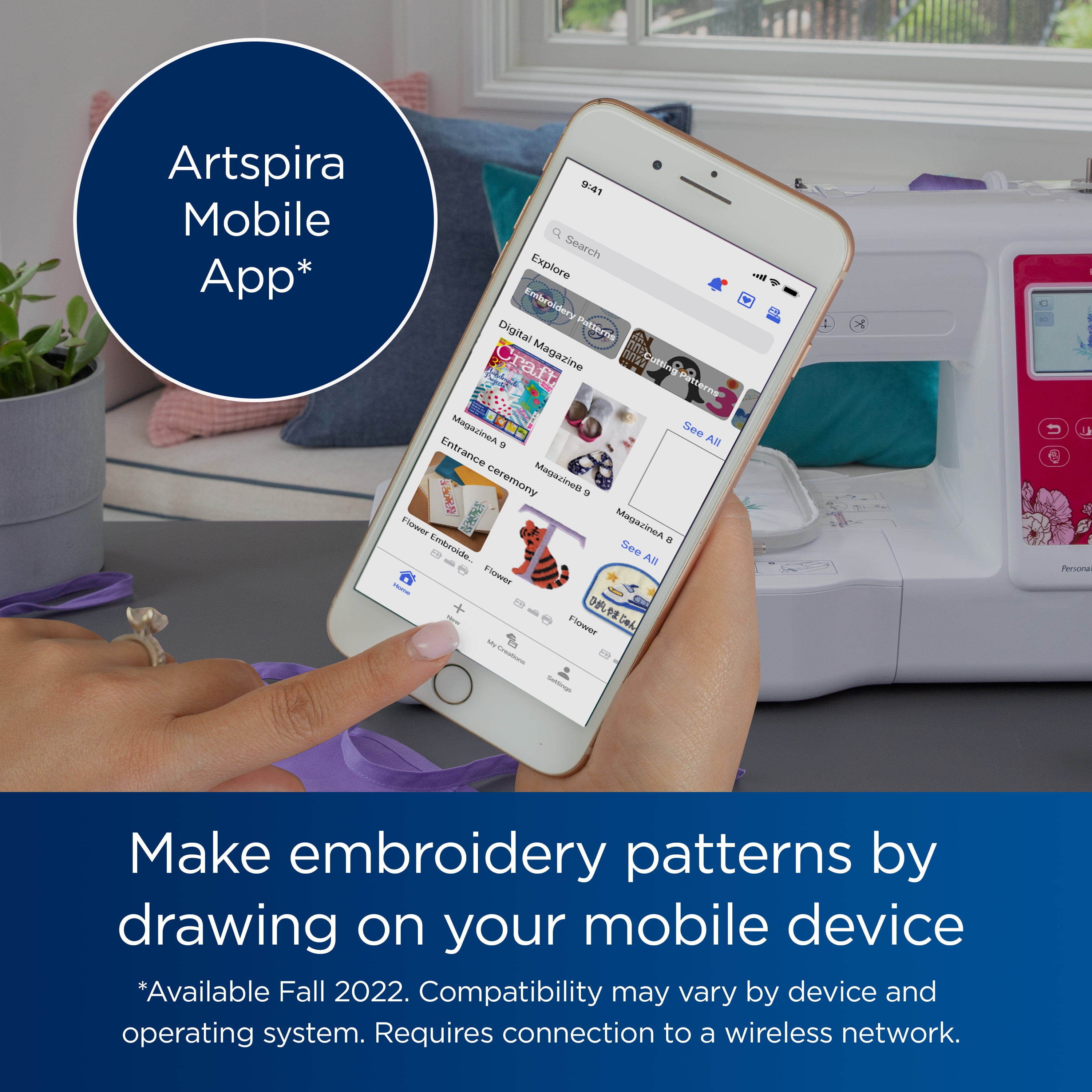 Brother PE545 Embroidery Machine with Built-in Designs and Wireless Connectivity - Image 6