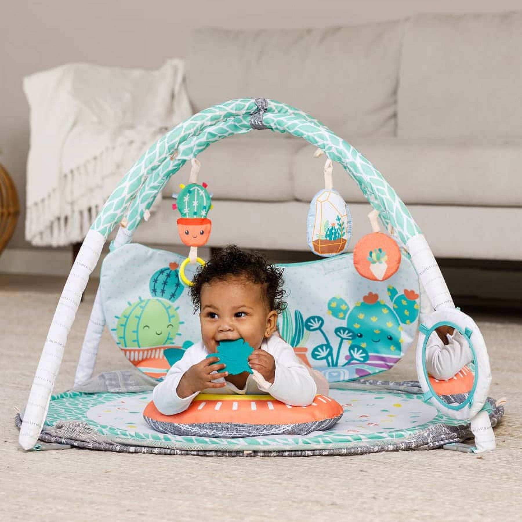 Infantino 4-in-1 Jumbo Baby Activity Gym with Ball Pit, 6-12 Months, Green Succulent - Image 5