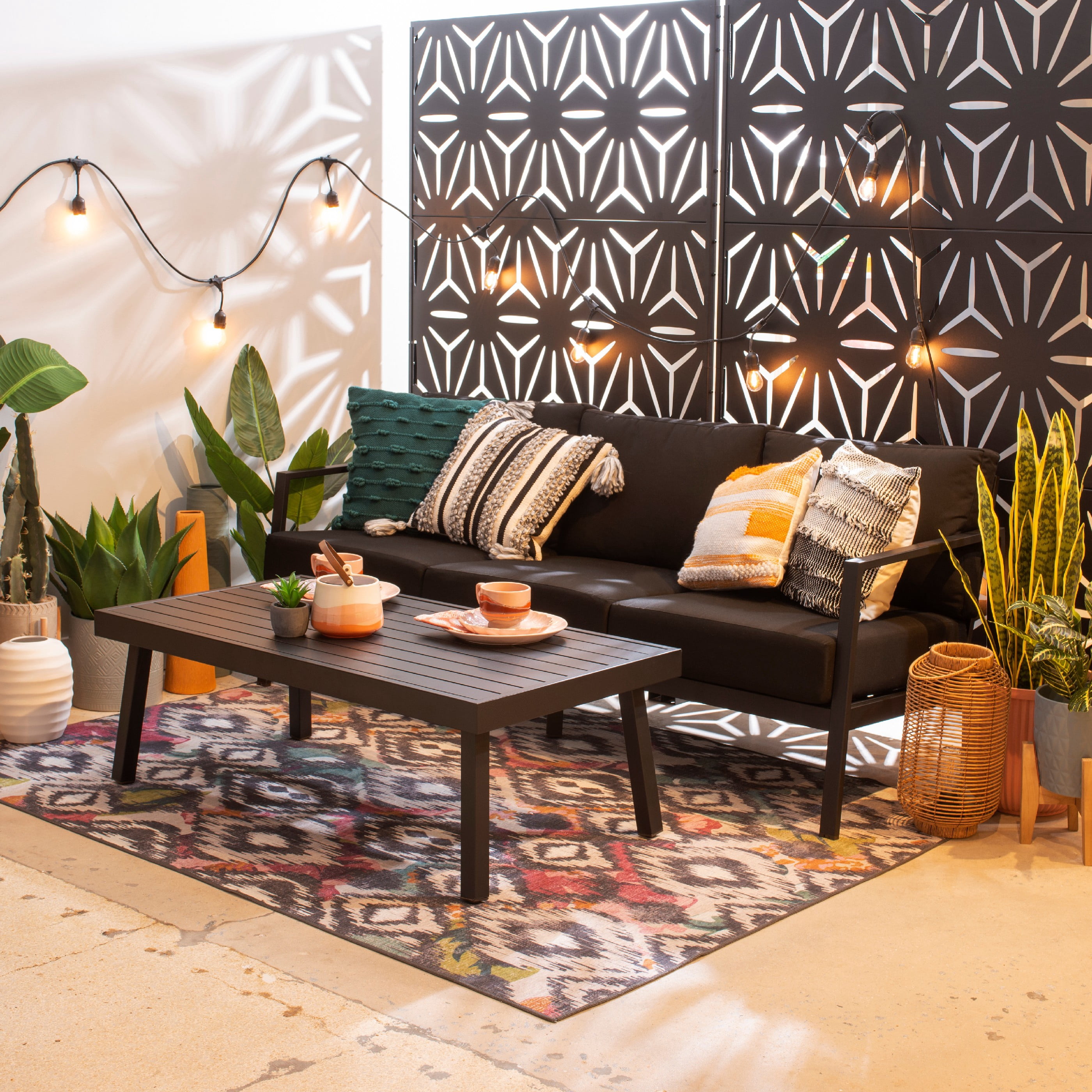 Linon Arlington Outdoor Sofa, Black - Image 13