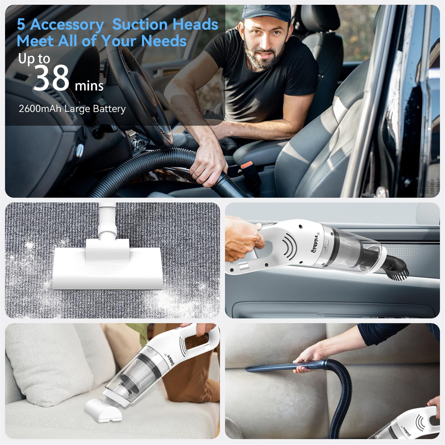 Gidhire Cordless Vacuum Cleaner, Cordless Stick Vacuum Cleaner for Carpet,Home, Hardwood, Hard Floor with Brushes,38Mins Runtime - Image 12
