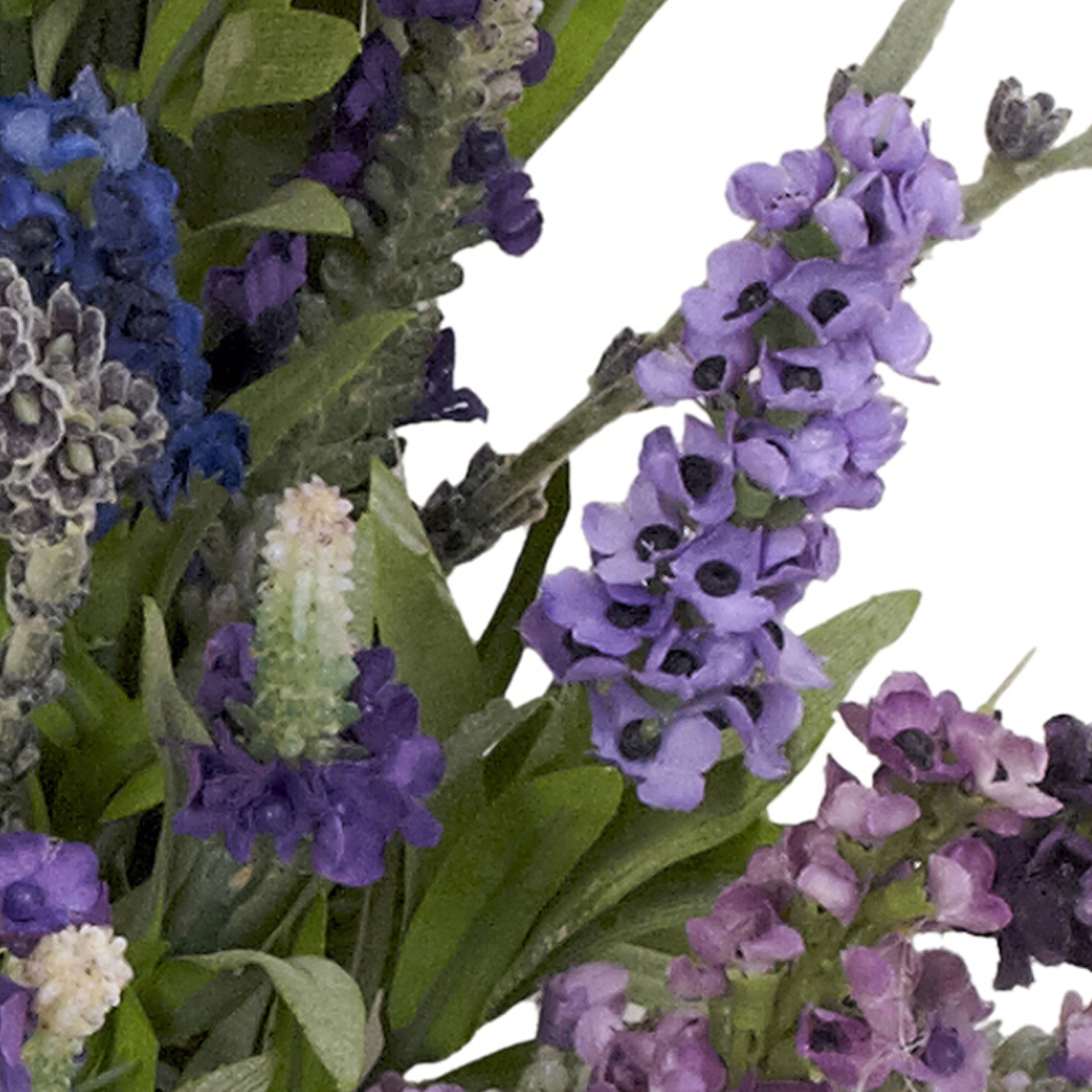 Nearly Natural 20in. Polyester Lavender Wreath (Assorted Colors) - Image 2