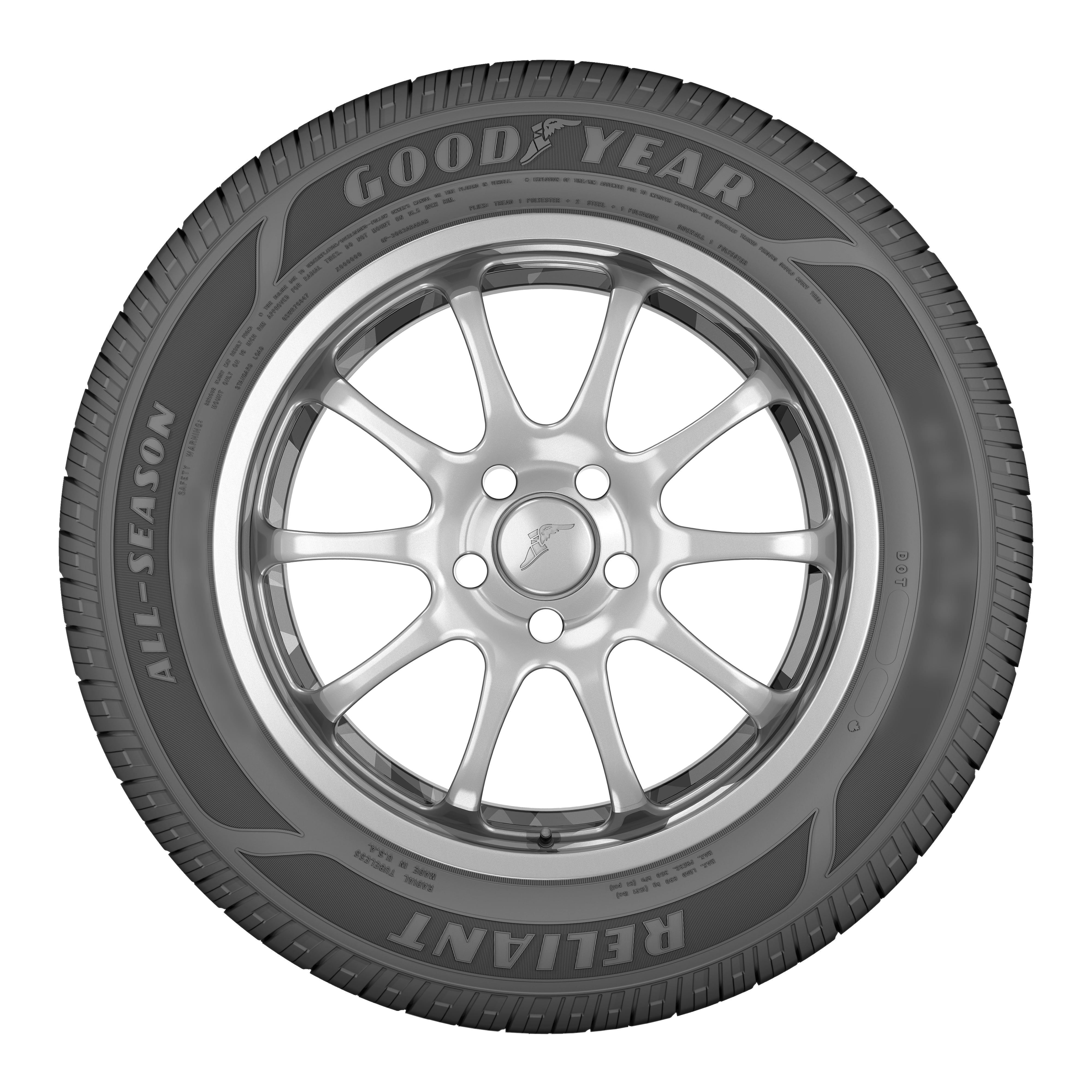 Goodyear Reliant 225/55R19 99V All-Season Tire - Image 3